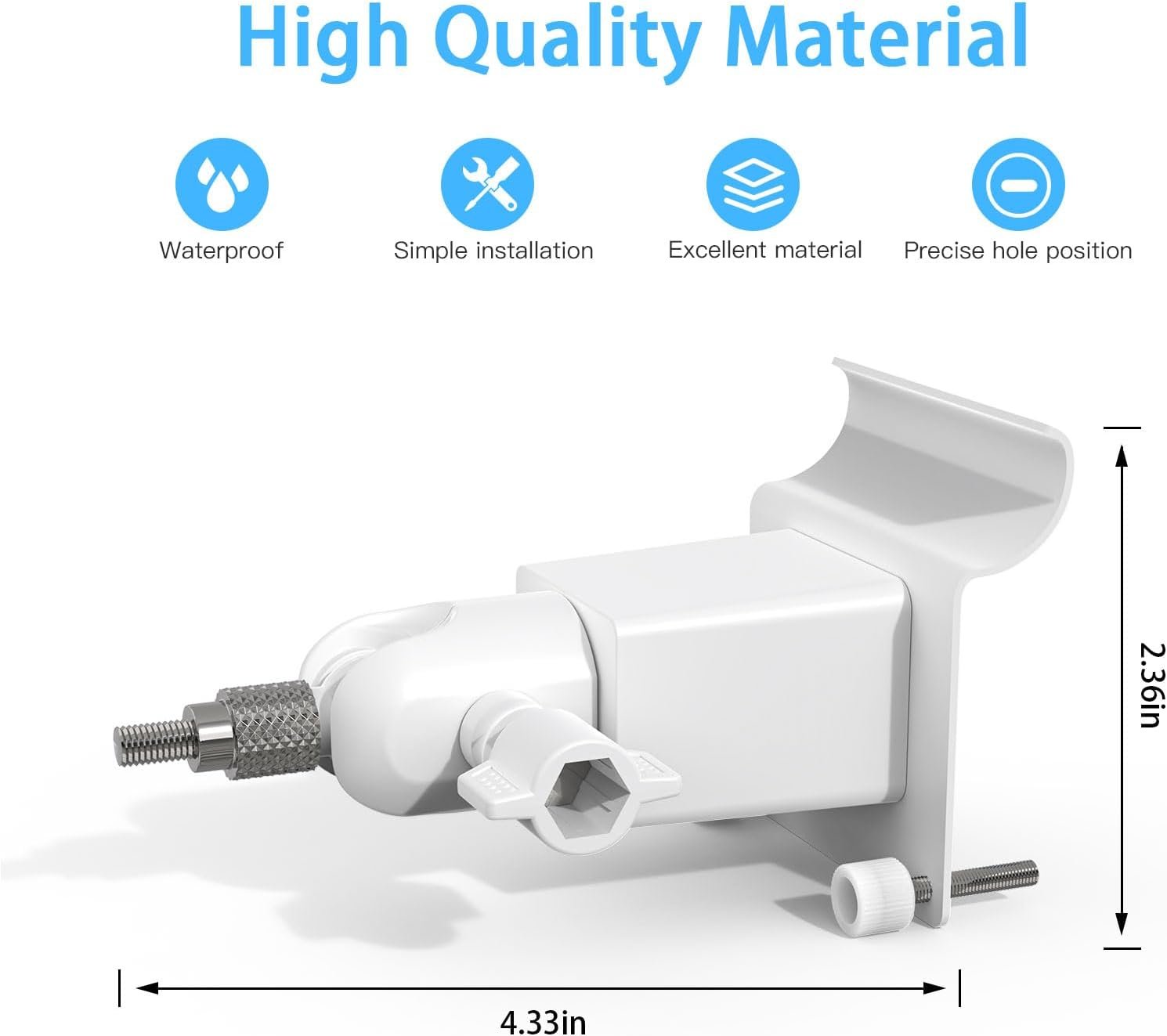Vinyl Siding Mount Compatible with Wyze Cam Pan V3 Camera (White) - Image 4