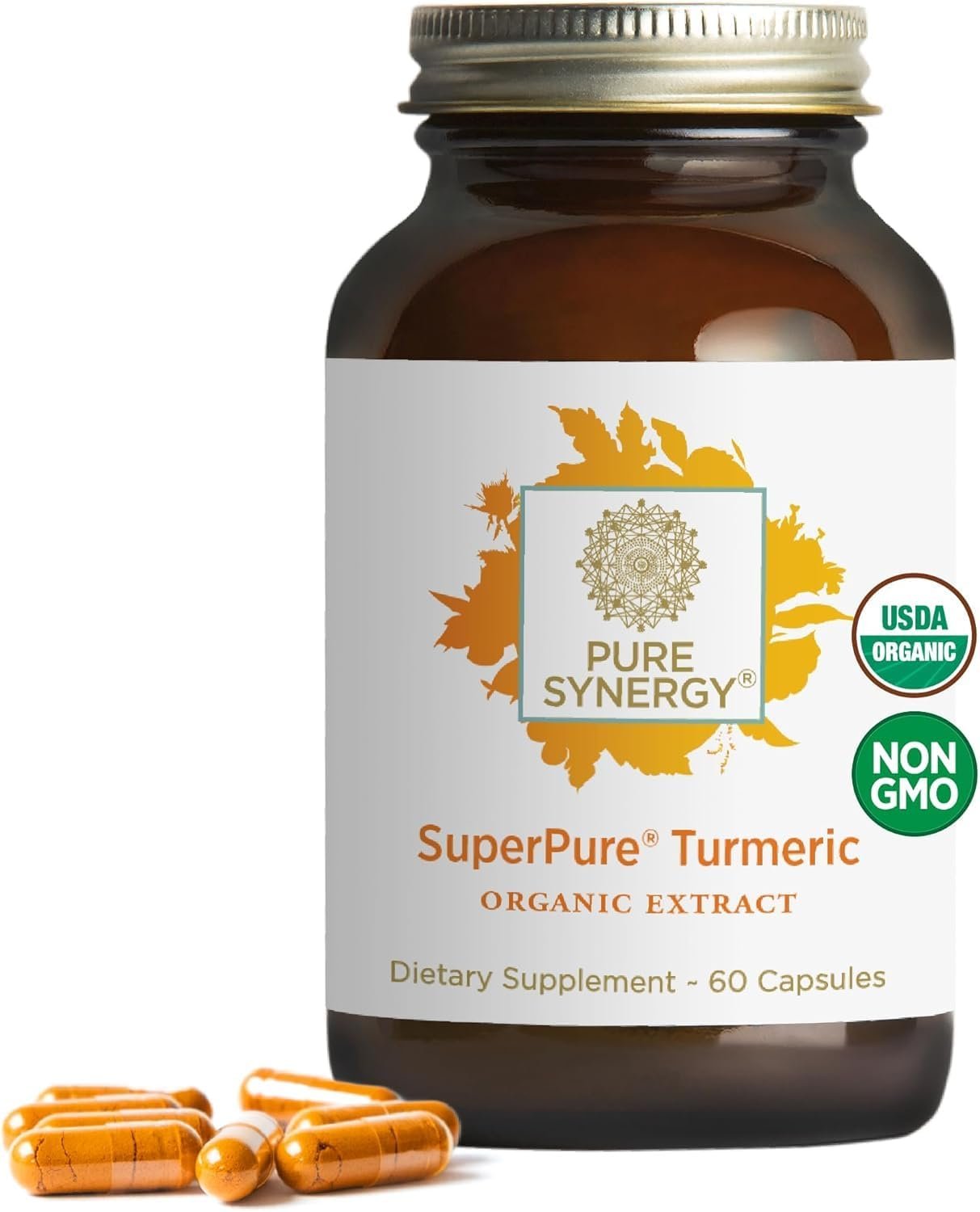 Pure Synergy SuperPure Turmeric Extract | Organic Turmeric Curcumin Supplement | 500 mg Turmeric Extract Capsules | Potent Support for Immune and Joint Health (60 Capsules) - Image 5