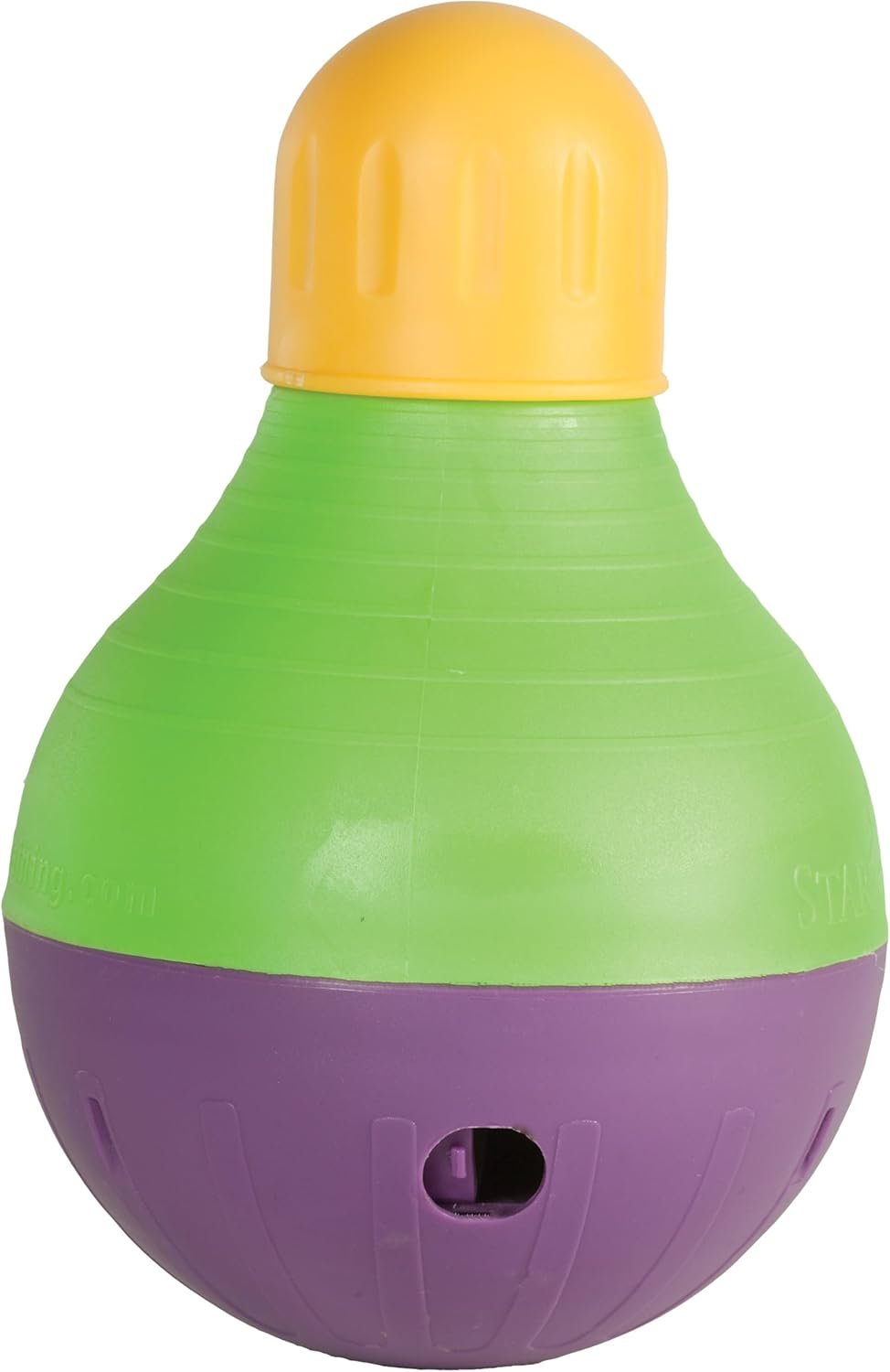 Starmark Bob-A-Lot Interactive Dog Pet Toy, Large, Yellow/Green/Purple - Image 2