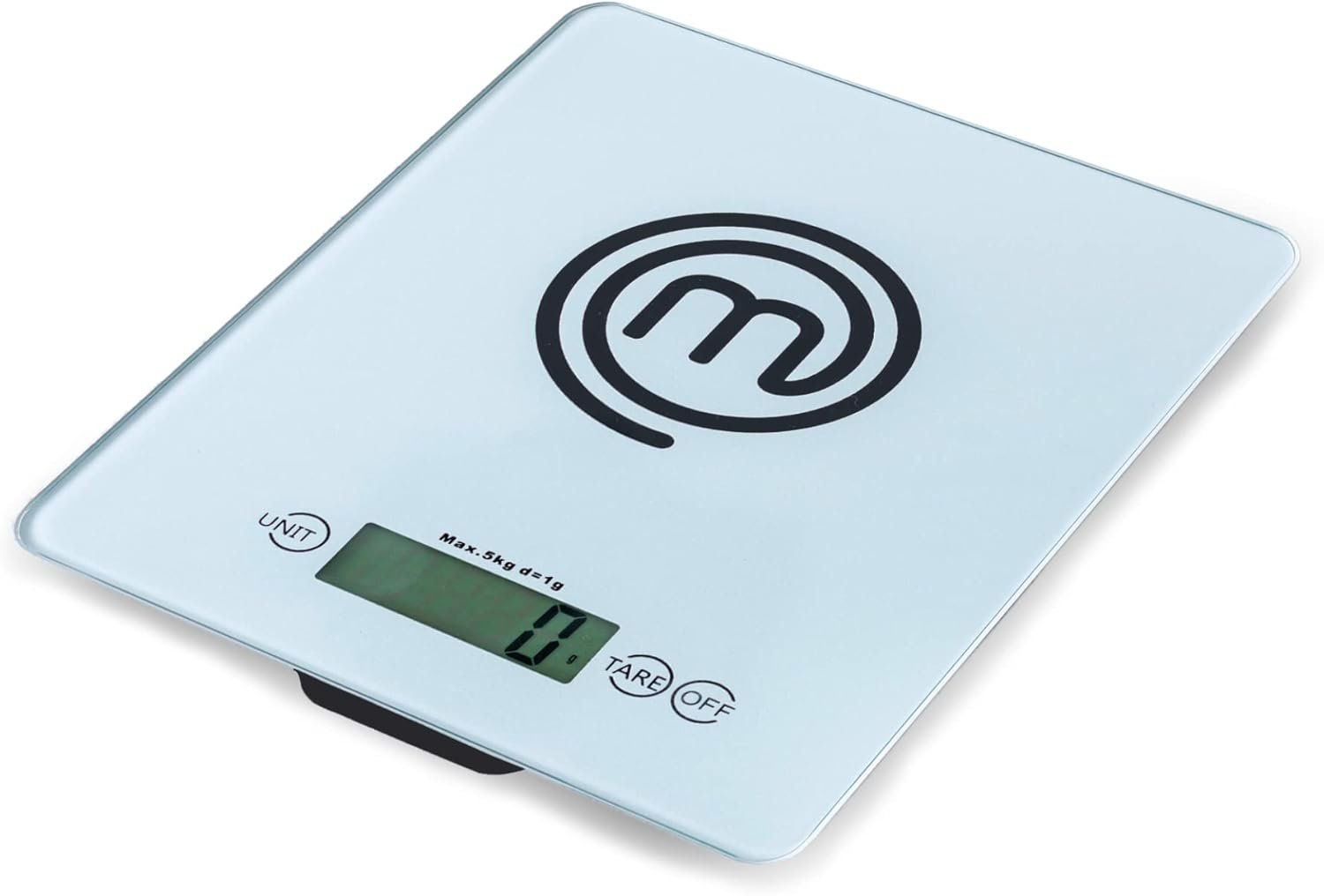 MasterChef Digital Food Scale Grams and Ounces for Kitchen, Portable Food Weight Scale with LCD Display for Baking & Cooking, Tempered Glass Scales, Weighing Precision of 0.1oz, 11lb Weight Capacity - Image 2