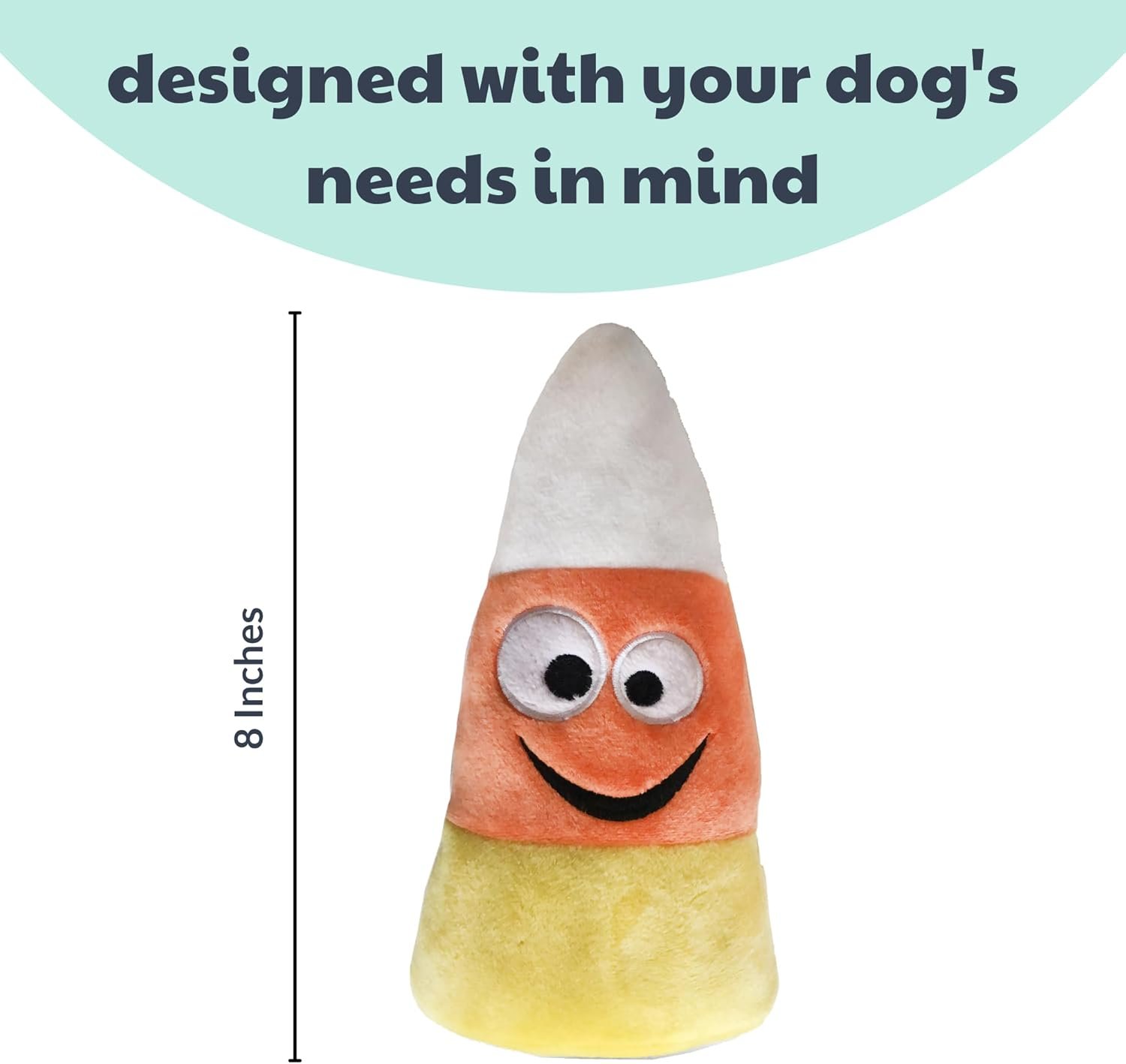 Huxley & Kent for Dogs | Kookie Korn | Halloween Power Plush Dog Toy with Squeaker | Funny Dog Toy Gift | Fun, Durable, and Safe | H&K Squeaky Dog Toys - Image 4