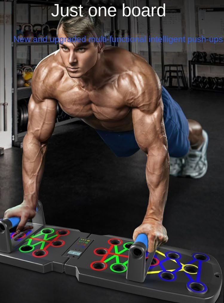 Push-up Board, Foldable, Automatic Time Count, 30-in-1, for Workout, Stand Up Skateboard for Adults, Children, Teenagers, Pedestrians, Bicyclists, Rollerbladers, Black - Image 3