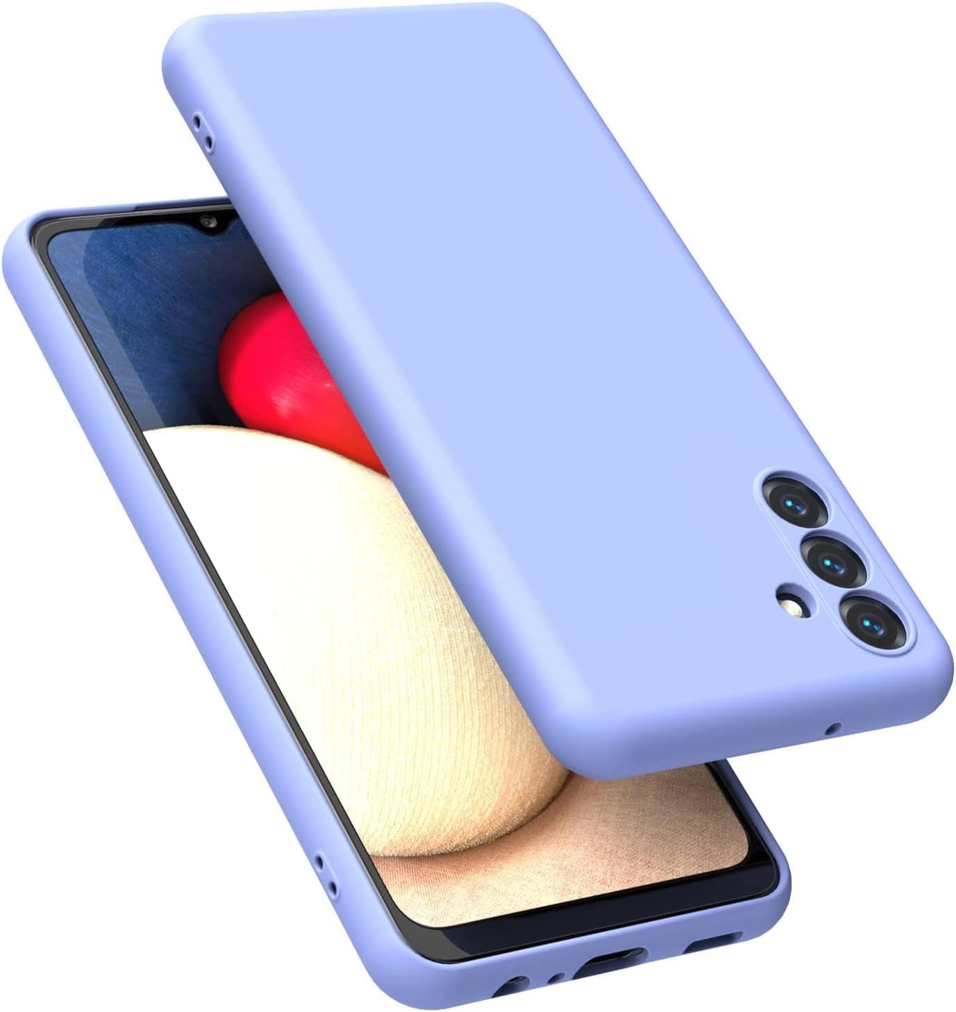 Samsung Galaxy A14 5G (Not for 4G) Case, Liquid Silicone Case with Microfiber Lining Thickening Shockproof Design Soft Gel Rubber Phone Case Cover for Samsung A14 5G - Purple - Image 2