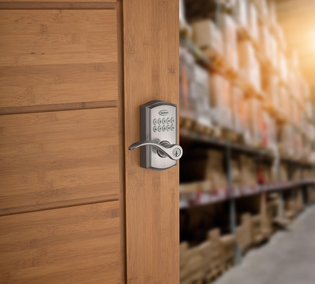 Kwikset SmartCode 955 Keyless Keypad Door Auto Lock with Handle, Electronic Lever Deadbolt Alternative, Three Entry Mode, Disabled Passage, SmartKey Re-Key Security, Satin Nickel - Image 5