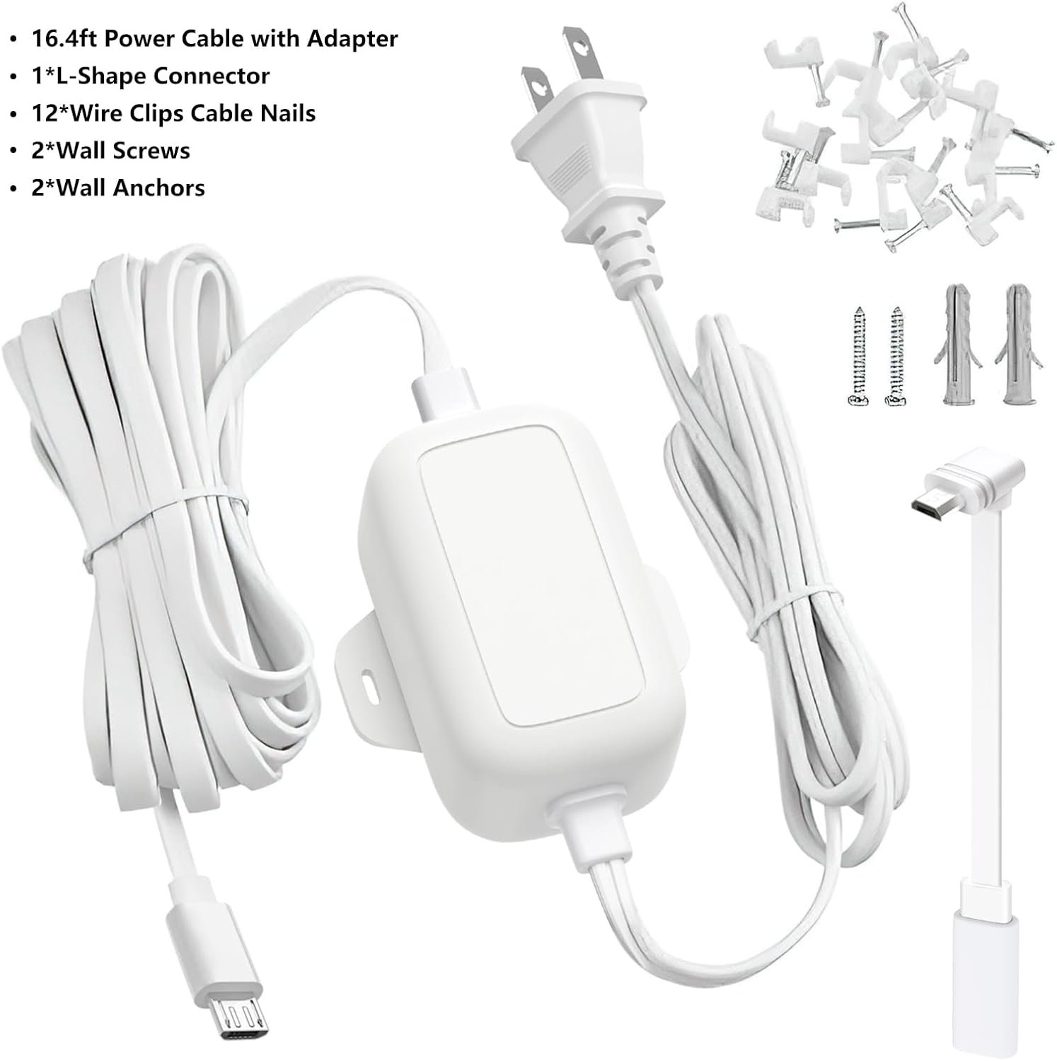 16.4FT Power Cable with Adapter Compatible with WYZE Cam Pan v3, Wyze Cam V4, Wyze Cam OG/V3/ V3 Pro, One-piece Molding with More Waterproof and Rust-proof to Keep 24-hour Power Supply for Outdoor Use - Image 8