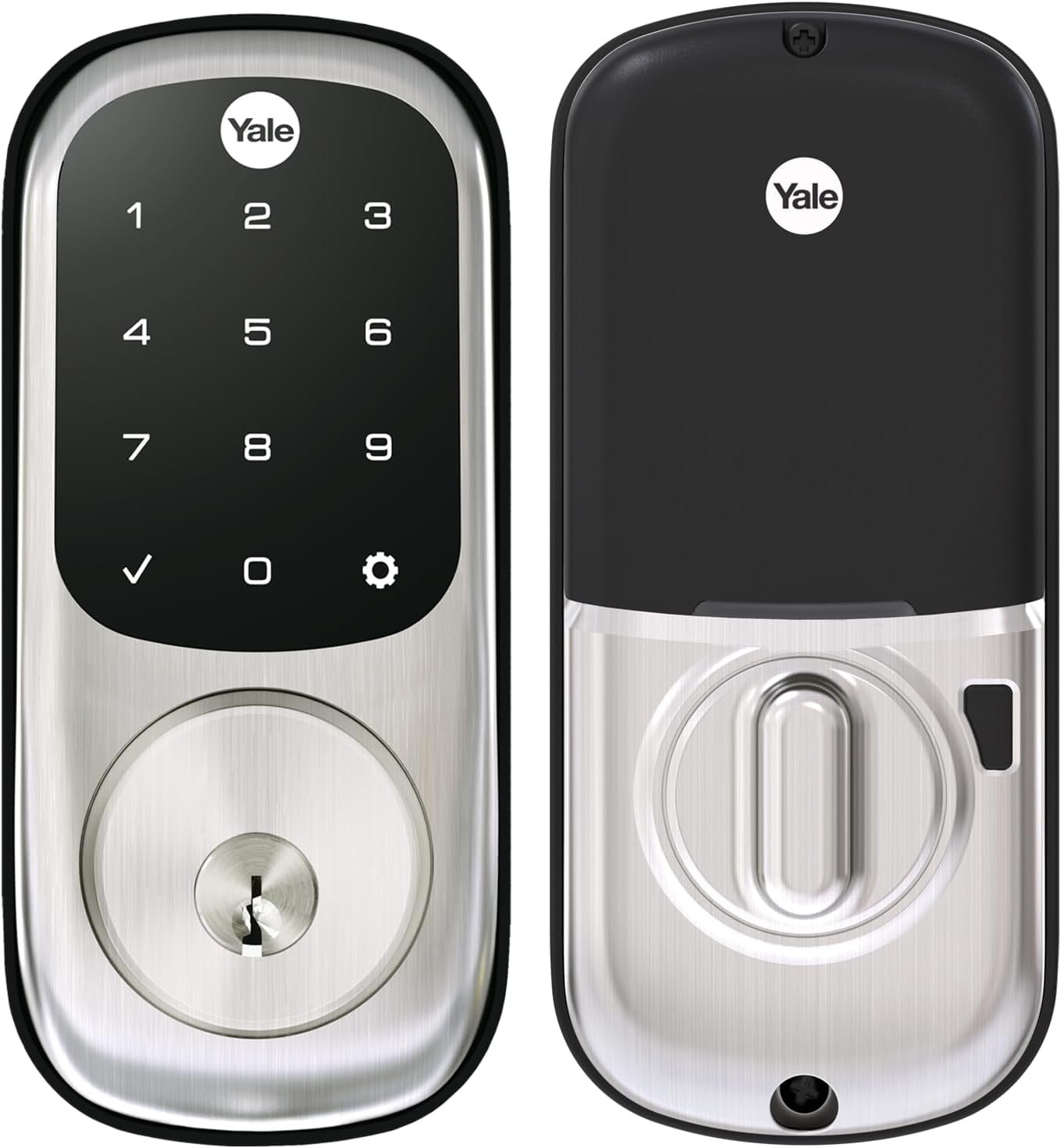 Yale Security Deadbolt Lock SL with Z-Wave, Satin Nickel Keyless Entry Door Lock with Electronic Touchscreen Keypad for Code, YRD256-ZW2-619 - Image 2