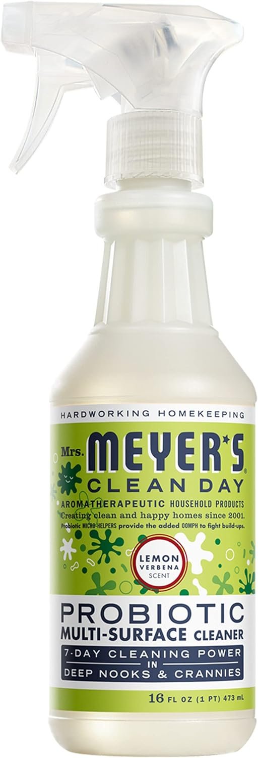 MRS. MEYER'S CLEAN DAY Probiotic Multi-Surface Spray, Made With Essential Oils And Other Thoughtfully Chosen Ingredients, Lemon Verbena, 16 fl oz - Image 2