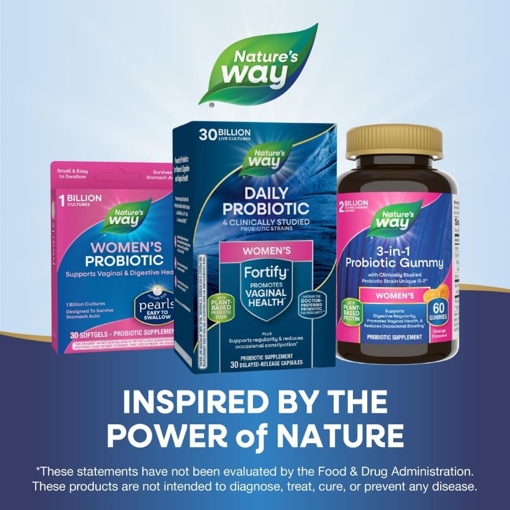 Nature's Way Fortify Daily Probiotic for Women, 30 Billion Live Cultures, 10 Strains, Prebiotics, Supports Digestive & Immune Health*, No Refrigeration Required, 30 Capsules (Packaging May Vary) - Image 8