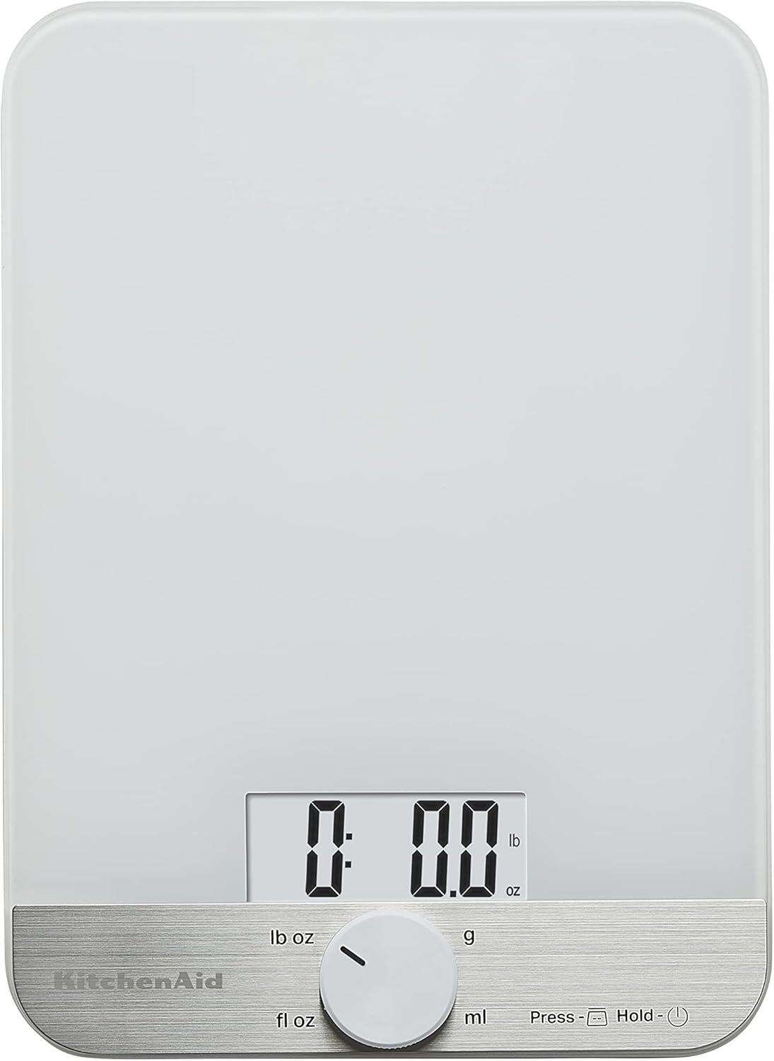 KitchenAid KQ908 Glass Surface 11 Pound Capacity Digital Kitchen and Food Scale, White - Image 2
