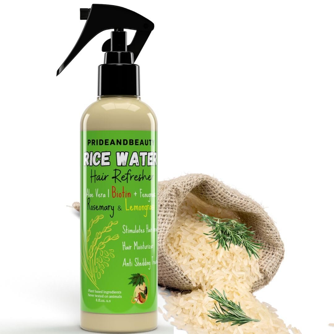 Rice Water For Hair Growth - Hair & Scalp Treatment, Rosemary Water Spray For Hair Growth, Infused with Biotin, Vegan Non-Greasy Spray Naturally Thicker hair. (Rosemary + Lemongrass, 4 OUNCES) - Image 2