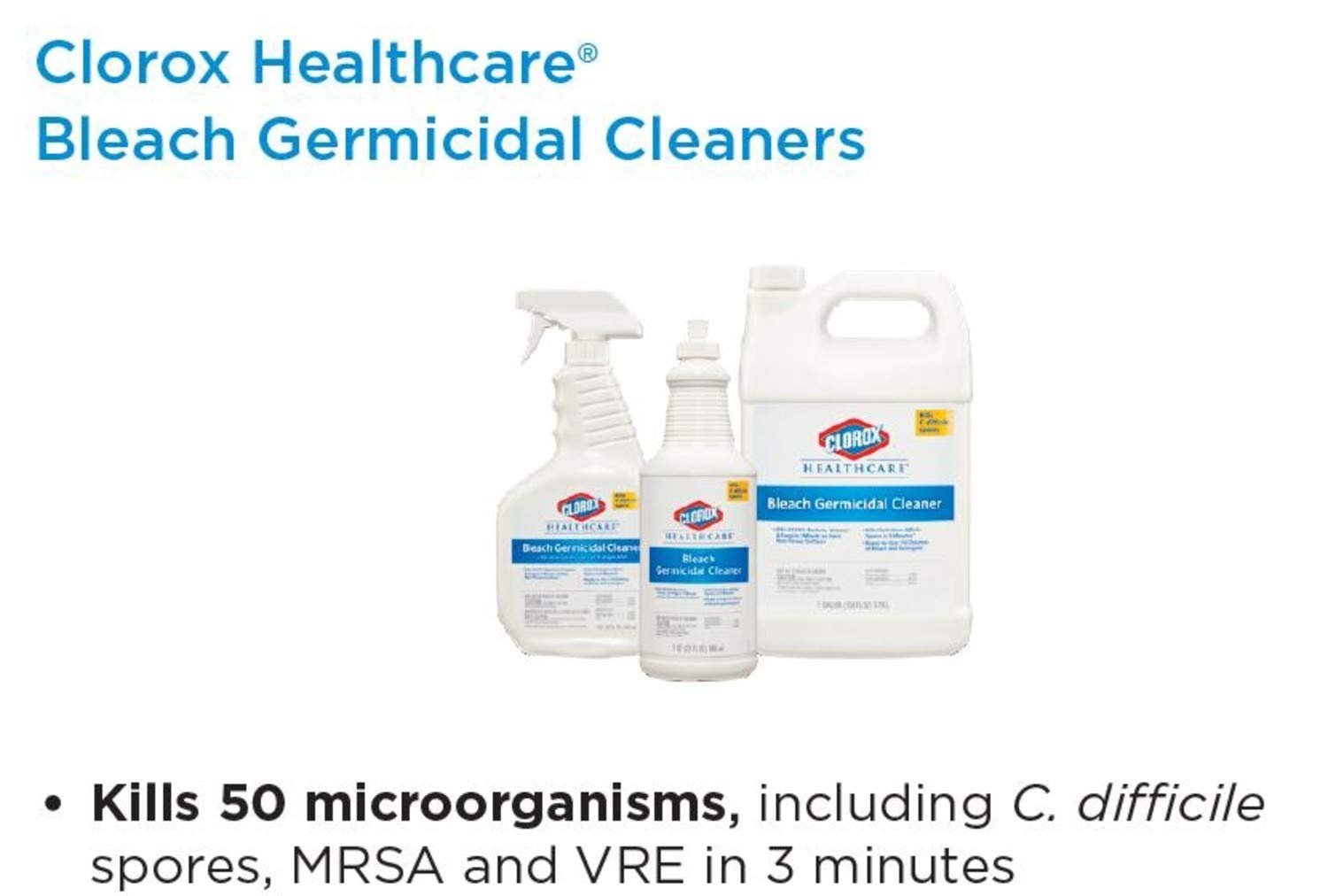 Clorox Healthcare Bleach Germicidal Cleaner Spray, 22 Ounces (68967) - Image 9