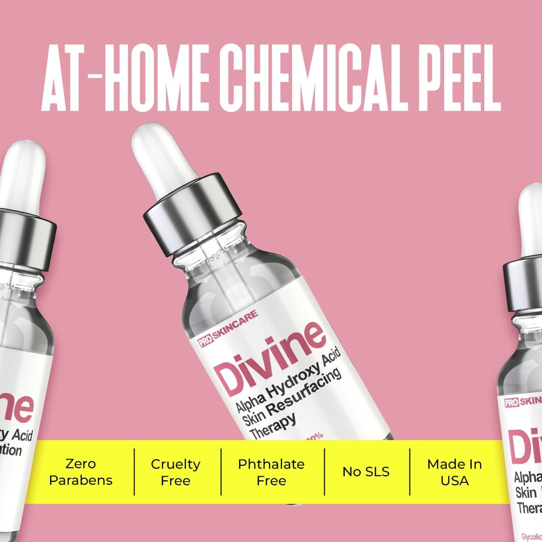 Glycolic Acid & Lactic Acid Peeling Solution - SKIN PERFECTING 30% AHA Liquid, Professional Grade Chemical Face Peel for Acne Scars, Collagen Boost, Wrinkles, Fine Lines - AHA - 1 fl oz - Image 9