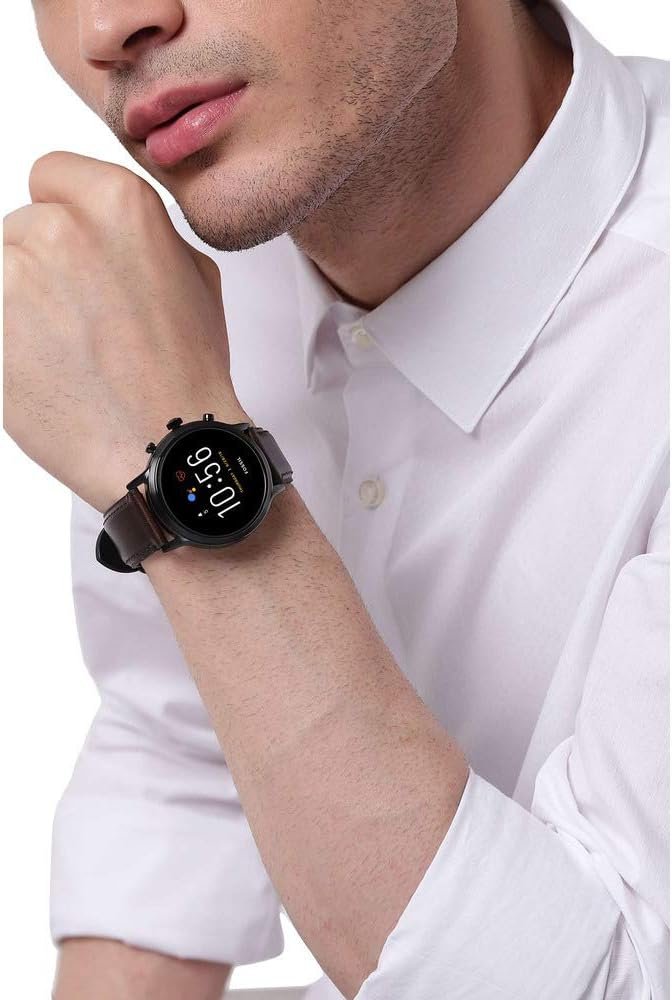 Fossil Gen 5 Carlyle Stainless Steel Touchscreen Smartwatch with Speaker, Heart Rate, GPS, Contactless Payments, and Smartphone Notifications - Image 9