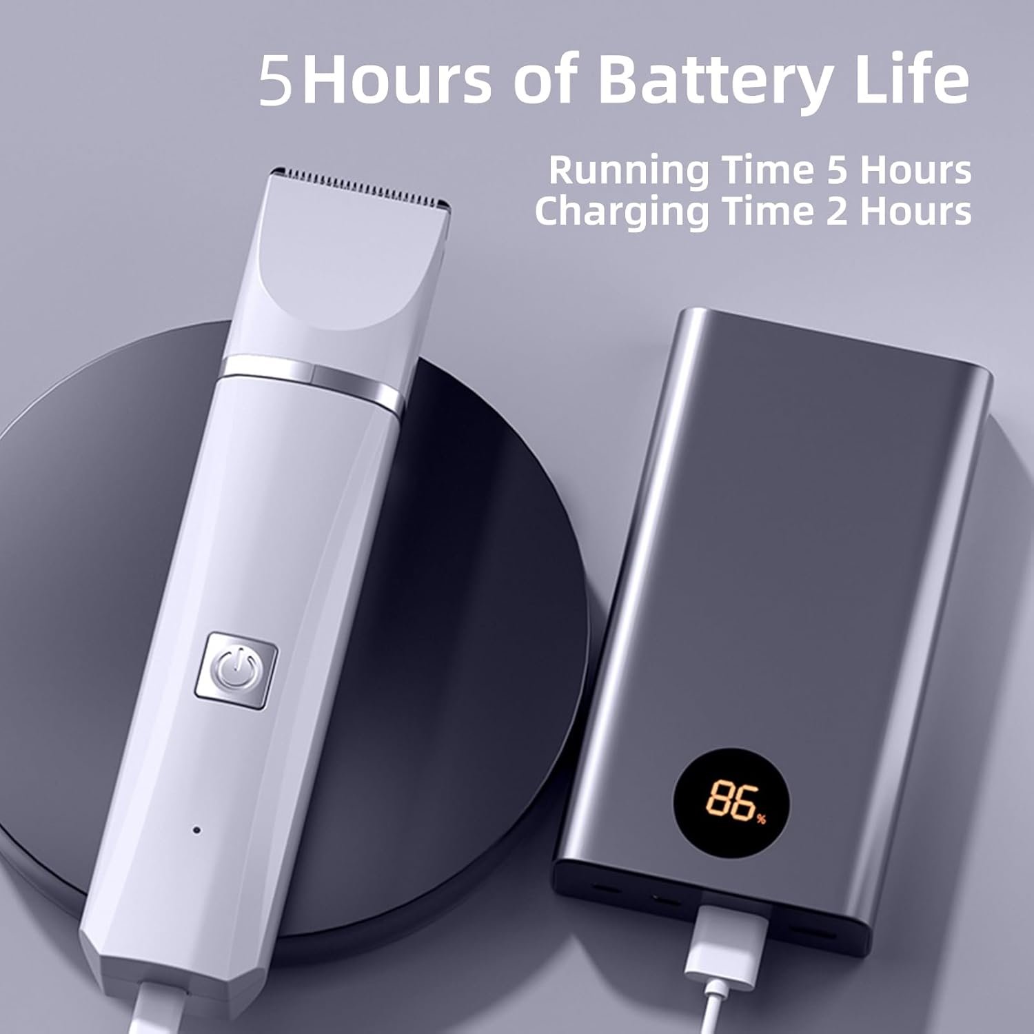 Dog Clippers for Grooming, Dog Grooming Kit, 4 in 1 Rechargeable Dog Grooming Clippers, Low Noise Small Dog Clippers Includes Nail Grinder for Dogs, Cats, Rabbits - Image 7