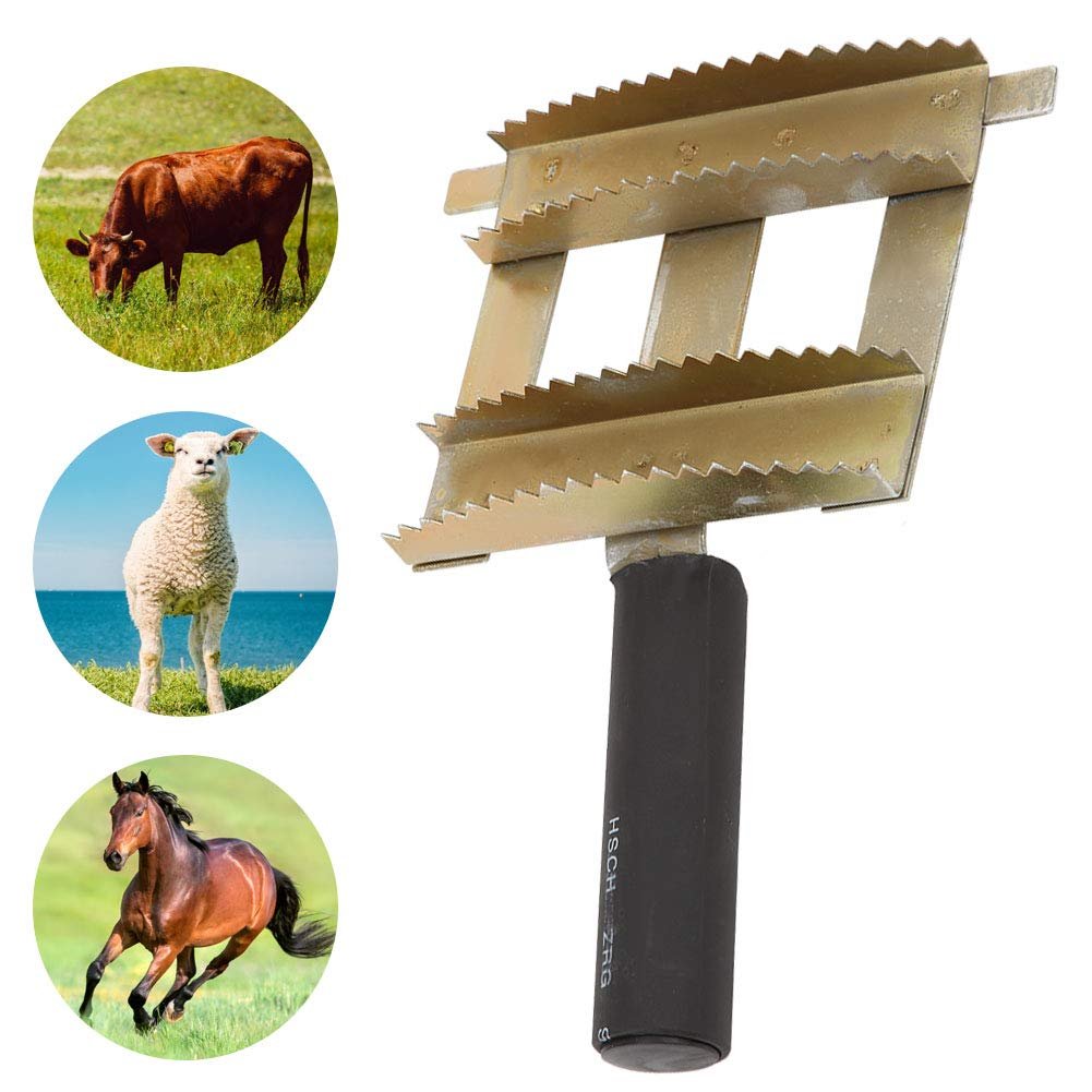 Deshedding Brush, Dematting Comb for Pet Shedding - Sturdy and Durable Grooming Tool for Cattle, Cow, Bull Hair - Hair Removal Rake with Ergonomic Handle - Wide Applications - Image 7
