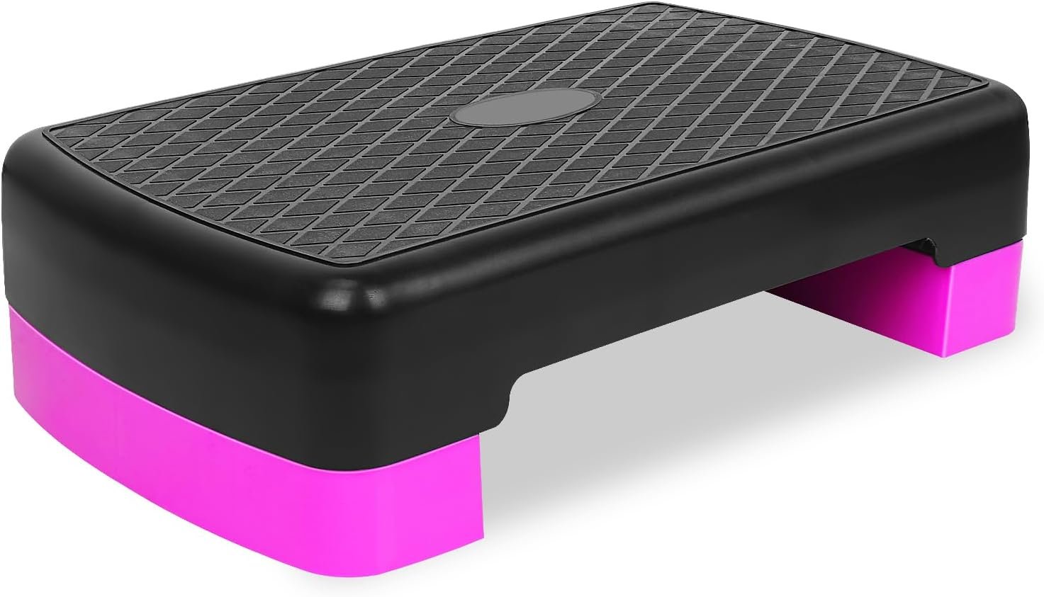 Height-Adjustable 4''-6'' Step Aerobics Platform Fitness Equipment Stepper Trainer Exercise Step Platform with 2 Riser - Image 2