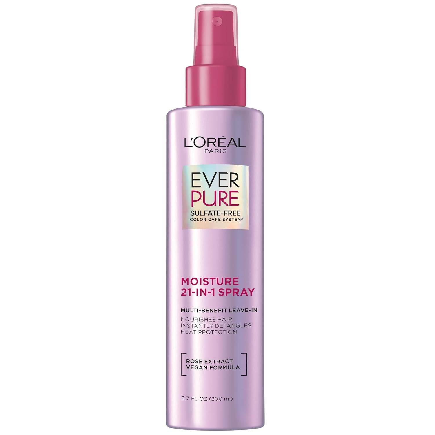 L’Oréal Paris Sulfate Free Moisture 21-in-1 Leave-In Conditioner for Dry Hair, EverPure, 6.7 fl oz - Image 2