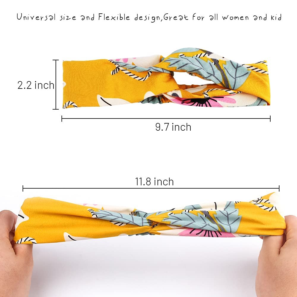 AHONEY 20 Pack Headbands for Girls Women's Hair Boho Bandana Hair Bands Headband diademas para mujer de moda Cross Elastic Twisted Floral Girls Headbands Cottagecore Accessories - Image 3