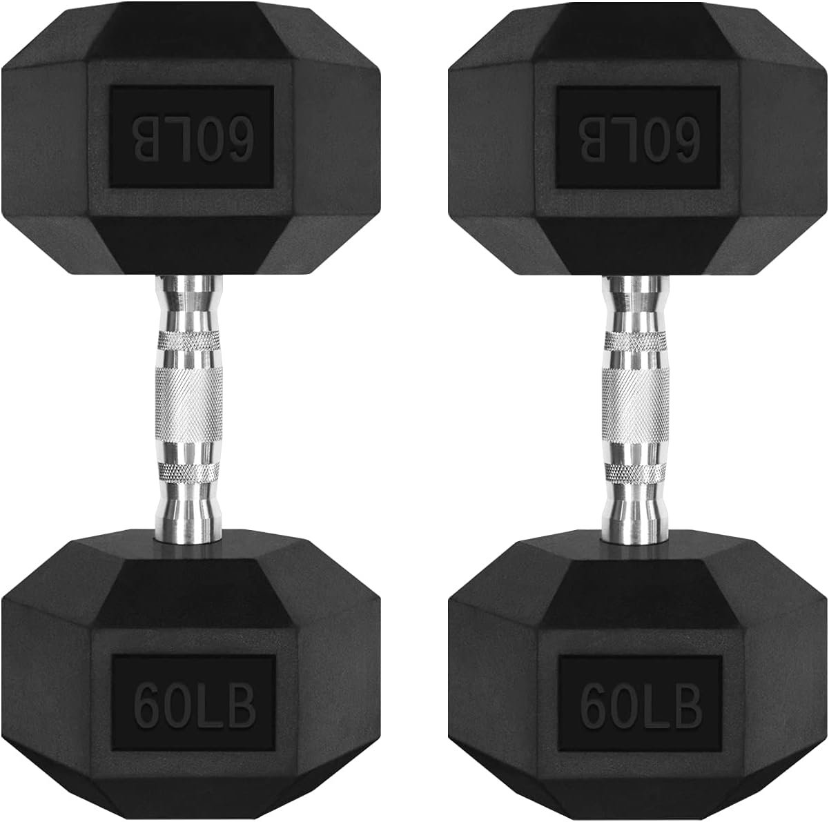 RitFit 5-300LBS Rubber Encased Hex Dumbbell Sets with Optional Rack for Home Gym, Coated Hand Weights for Strength Training, Workouts - Image 2
