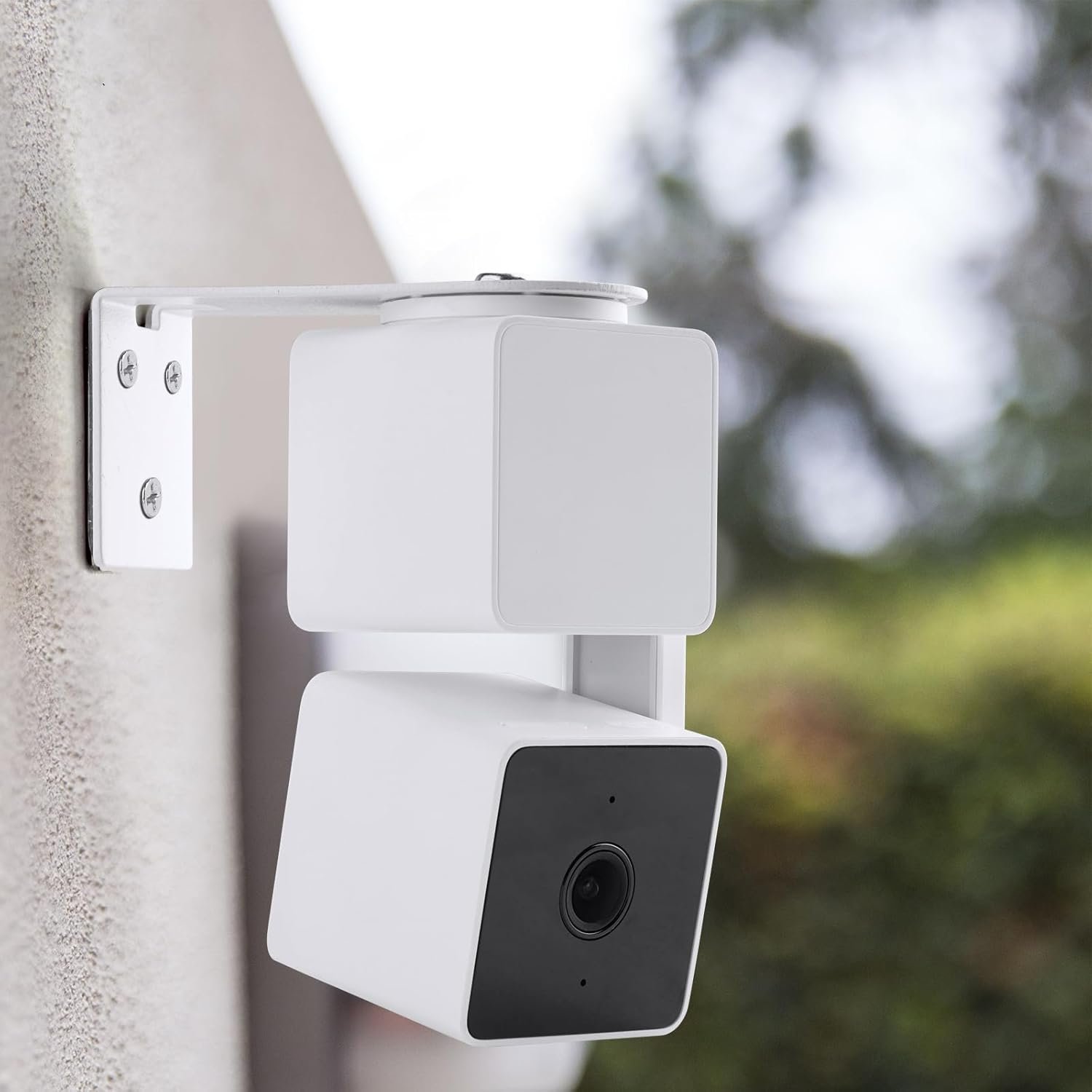 UYODM 2Pack Adhesive Metal Wall Mount Bracket Compatible with Wyze Cam Pan V3/ Wyze Cam V4/V2, VHB Stick On,No Drilling Mounting Bracket for Wyze Get The Best View,Two Ways Installation - Image 8