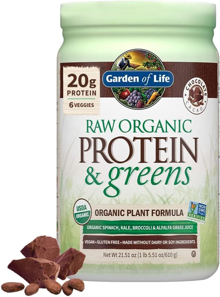 Garden of Life Raw Organic Protein & Greens - Chocolate - Vegan Protein Powder for Women and Men, Plant Protein, Pea Protein, Greens & Probiotics - Dairy Free, Gluten Free Low Carb Shake, 20 Servings - Image 2