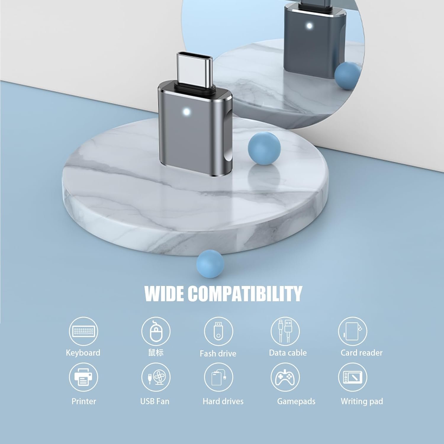 5 Pack Typec/USB c to USB Adapter,OTG Converter with 5/10 Gbps High Speed Data Transfer,USB to USBC Adapter Compatible with Apple iWatch iPhone 16/15,MacBook,Samsung etc. - Image 5