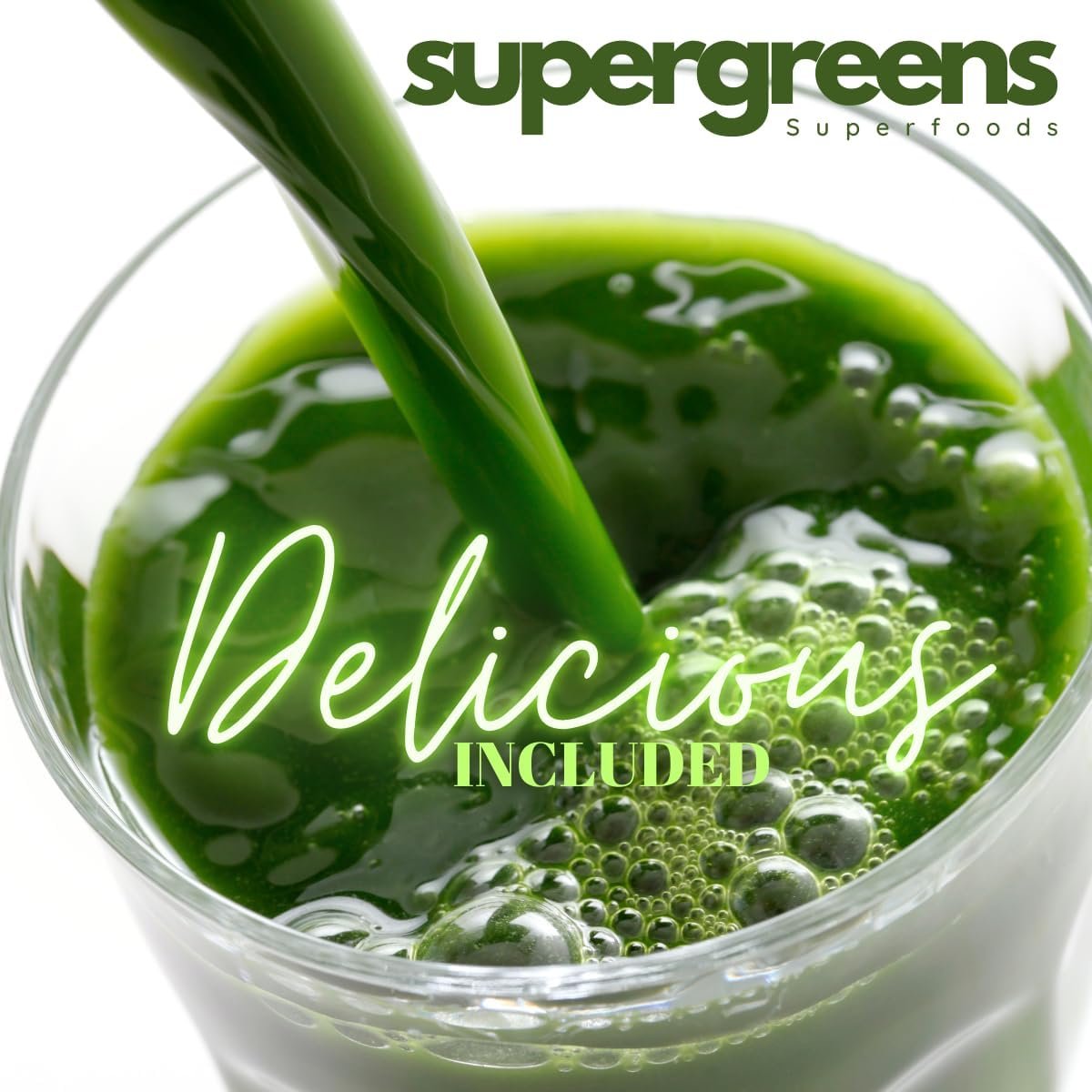 Super Greens Powder with 24+ Superfoods, Premium Nutrient-Dense Blend, Promotes Immunity & Energry Levels, Supports Disgestion & Gut Health, Apple Cinnamon Flavor, 9.6 oz - Image 5