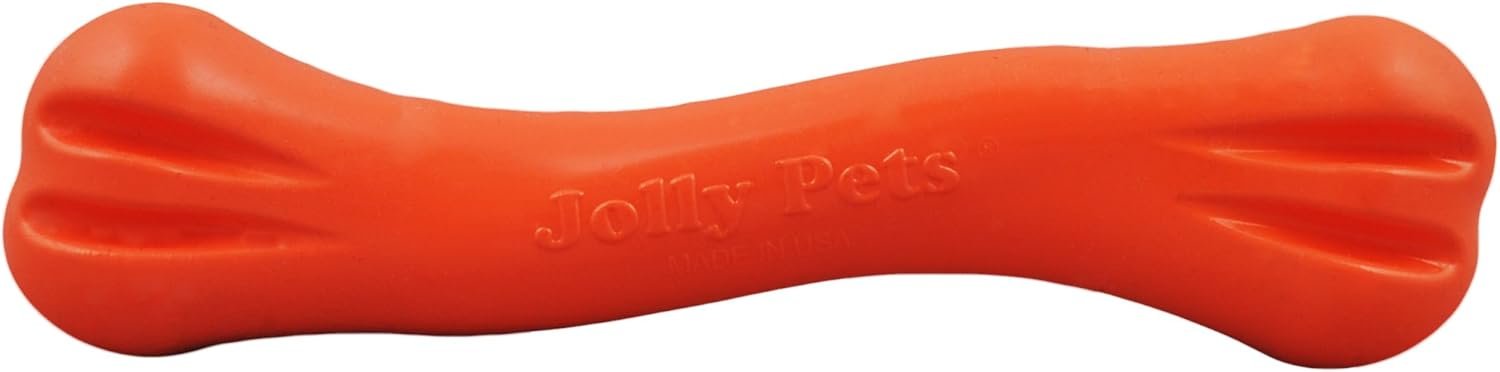 Jolly Pets 9-inch, Jolly Bone, Orange, Large - Image 2