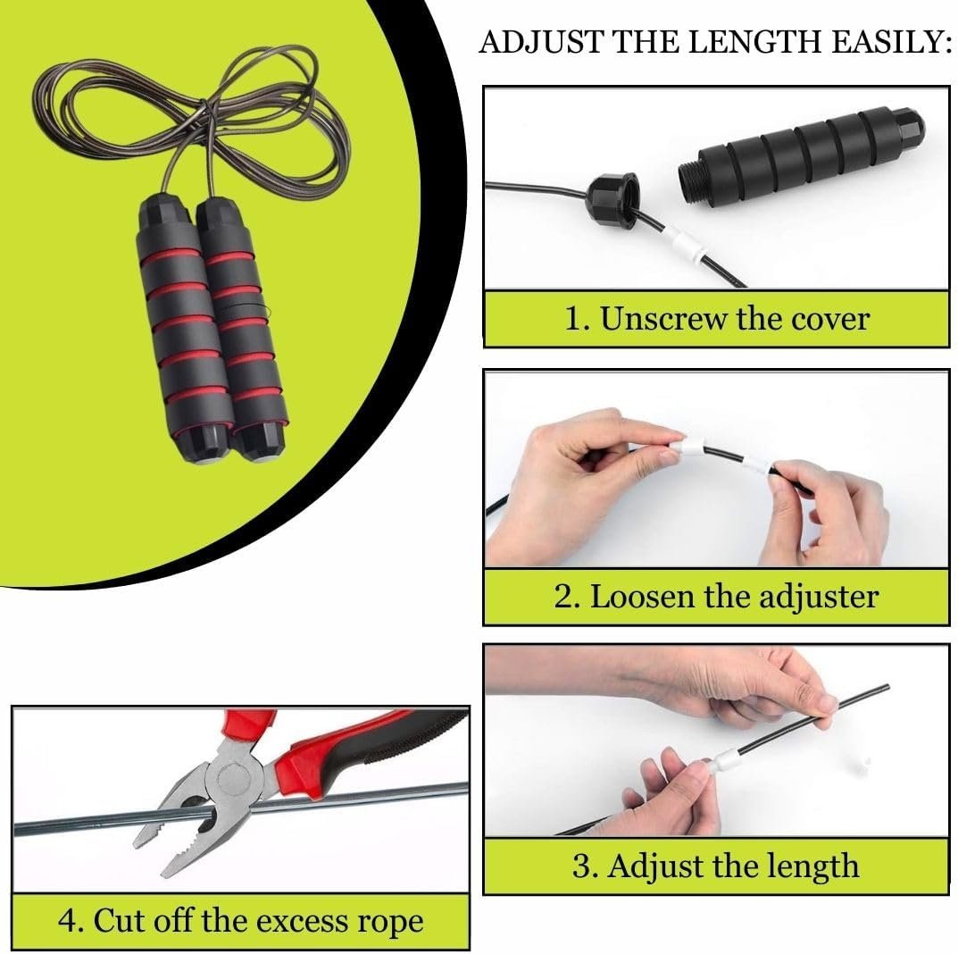 Ab Roller Wheel with Jump Rope - Abs Workout Set for Men & Women | Core Fitness Equipment - Ideal for Core & Abdominal Workouts | Exercise Wheel for Abs | Home Gym Workout Tool. - Image 4