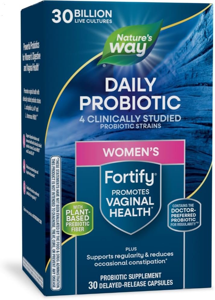 Nature's Way Fortify Daily Probiotic for Women, 30 Billion Live Cultures, 10 Strains, Prebiotics, Supports Digestive & Immune Health*, No Refrigeration Required, 30 Capsules (Packaging May Vary) - Image 2
