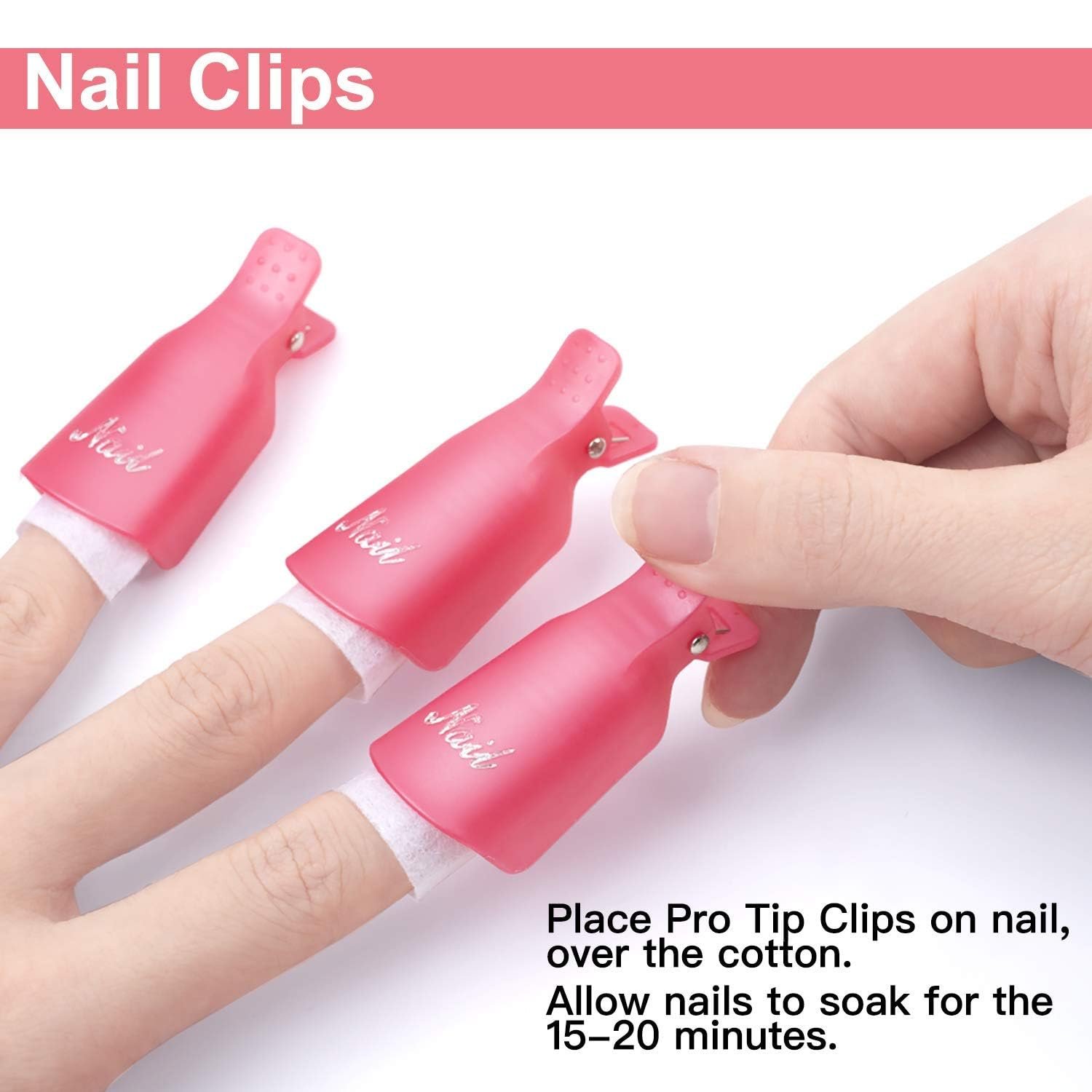 Beetles Gel Polish Remover Kit - Gel Nail Polish Remover with 450 Pcs Lint Free Nail Wipes/10 Pcs Gel Polish Remover Clips/Cuticle Oil/Cuticle Pusher/Nail File Valentine's Day Gifts for Women - Image 4