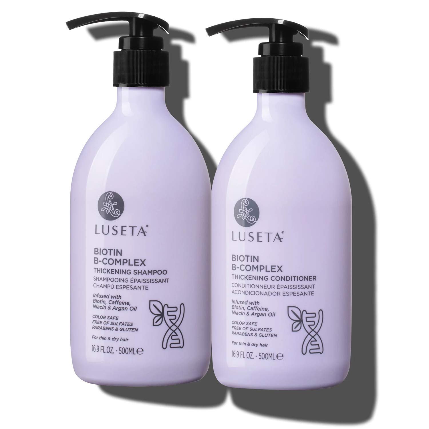 Luseta B-Complex Shampoo & Conditioner Set for Hair Growth and Strengthening, Routine shampoo and Conditioner for women hair loss, Biotin Shampoo and Conditioner for Thinning Hair All Types 2 x 16.9oz - Image 2