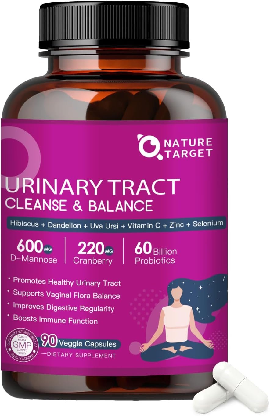 Probiotics for Women Urinary Tract Health with D Mannose & Cranberry - 60 Billion CFUs Vaginal Probiotics with Prebiotics, Digestive Enzymes for Women Digestive Health, UTI & PH Balance - 90 Capsules - Image 2
