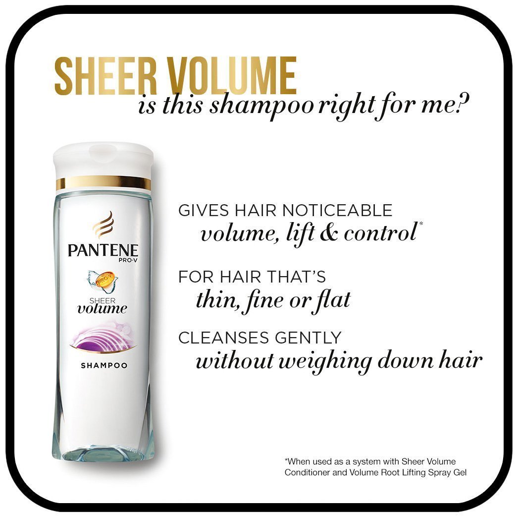 Pantene Pro-V Sheer Volume Shampoo, 25 Fl Oz - Image 4
