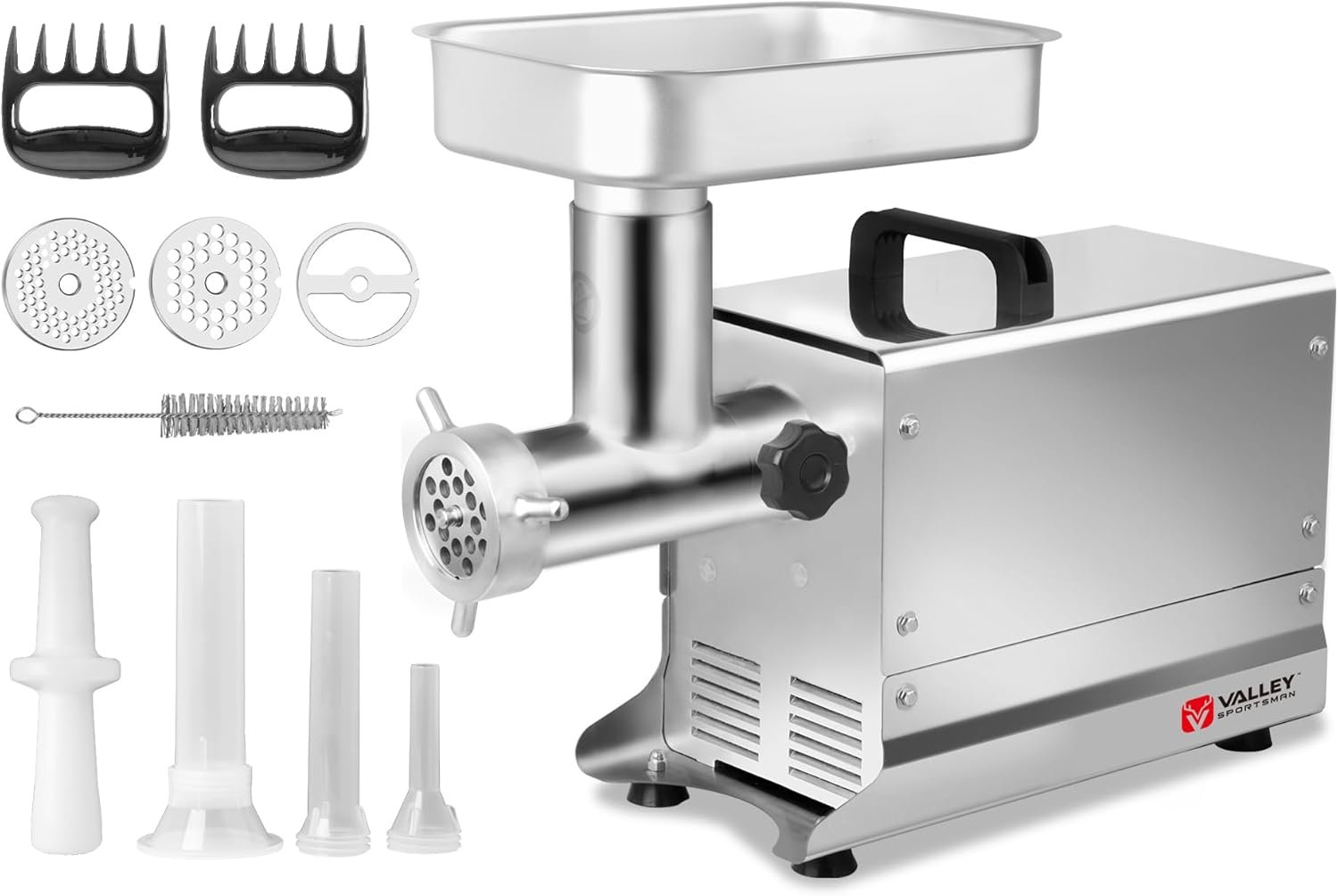 #12 Stainless Steel Electric Meat Grinder, 0.75 HP 550W, Mirror Polishing, Heavy Duty Industrial Meat Grinder, Mirror Polishing, Ideal for Commercial and Regular Use - Image 2
