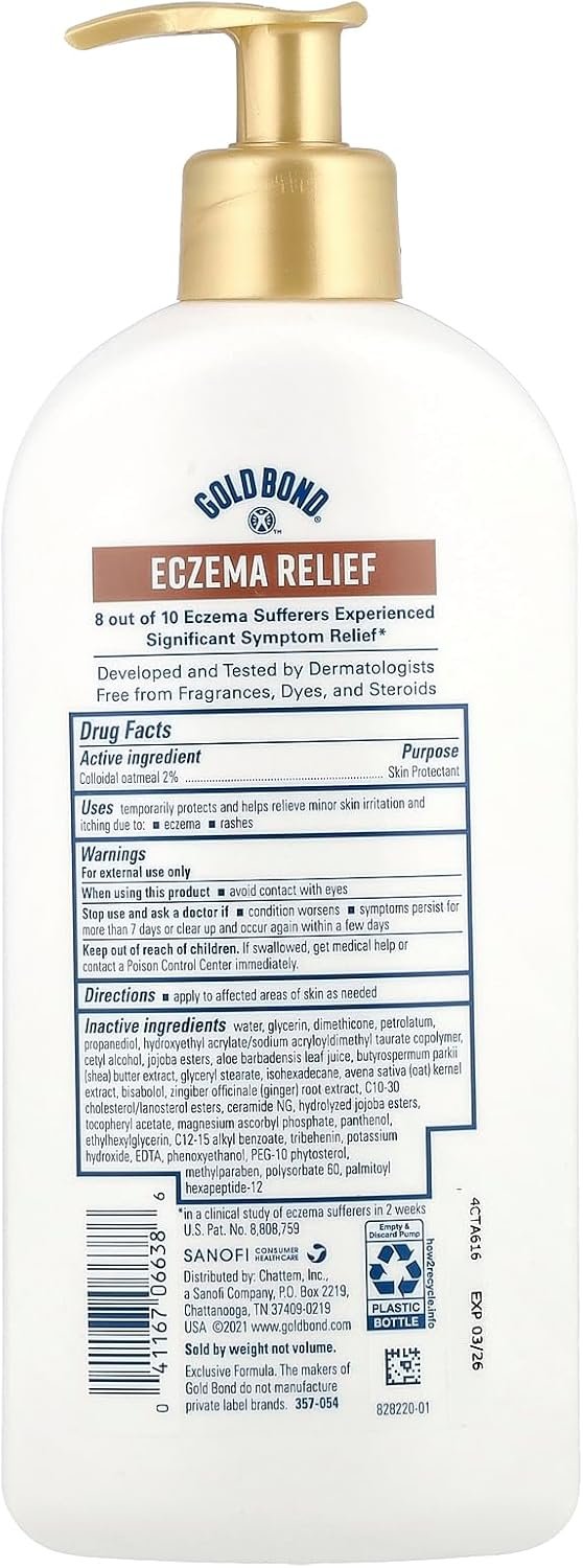 Gold Bond Medicated Extra Strength Body Lotion, 14 oz., Moisturizes, Relieves & Soothes, Skin Moisturizer - Image 3