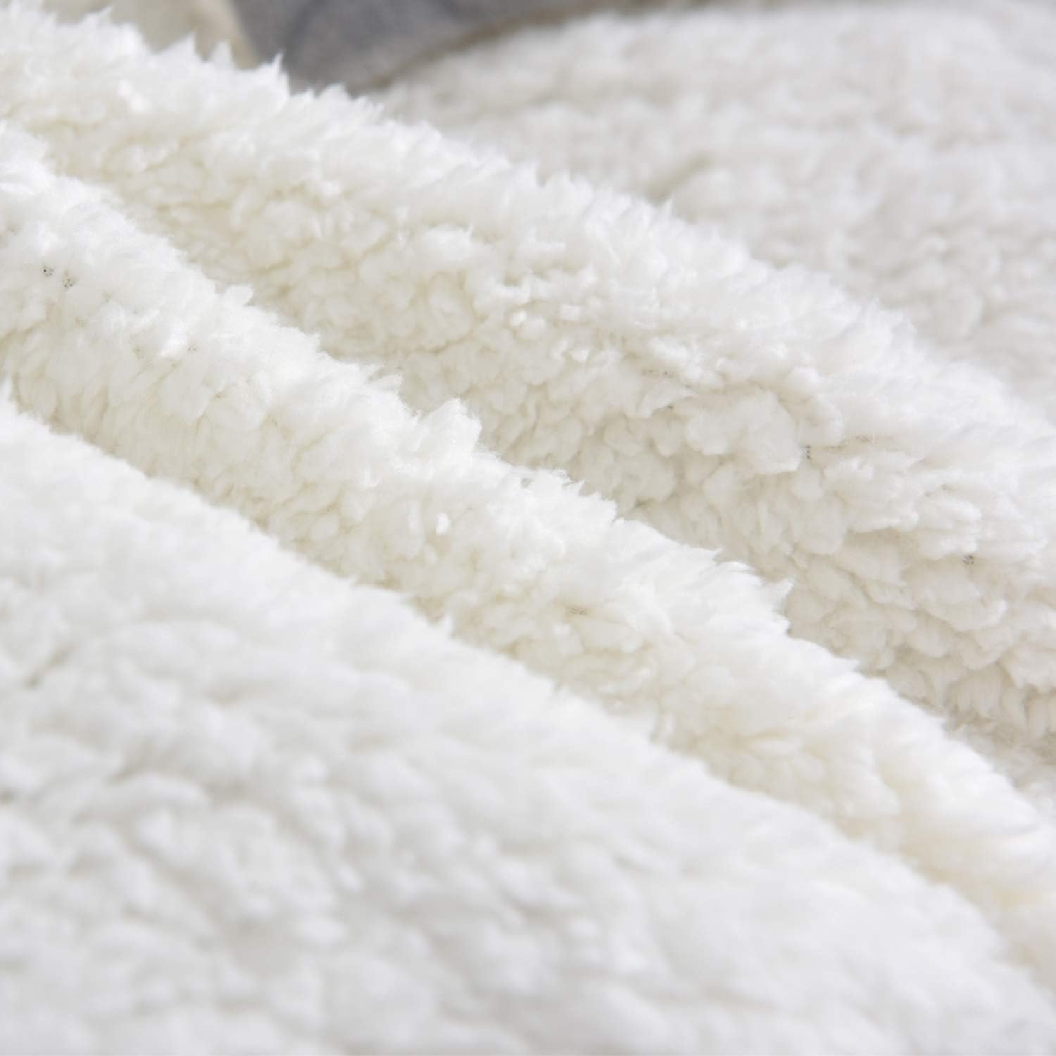 NANPIPER Sherpa Blanket Warm Blankets for Winter Super Soft Fuzzy Flannel Fleece/Wool Like Reversible Velvet Plush Couch Blanket Lightweight(Light Grey Throw Size 50"x60") - Image 8