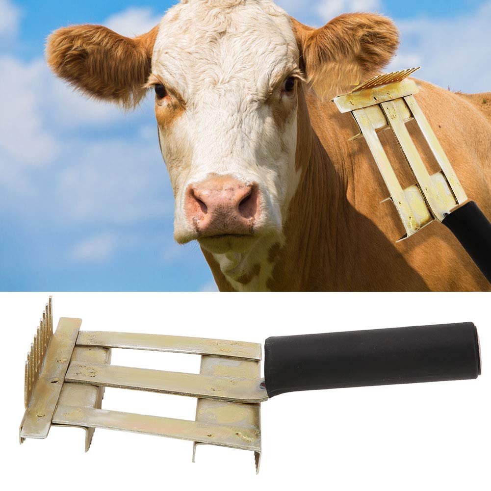 Deshedding Brush, Dematting Comb for Pet Shedding - Sturdy and Durable Grooming Tool for Cattle, Cow, Bull Hair - Hair Removal Rake with Ergonomic Handle - Wide Applications - Image 2