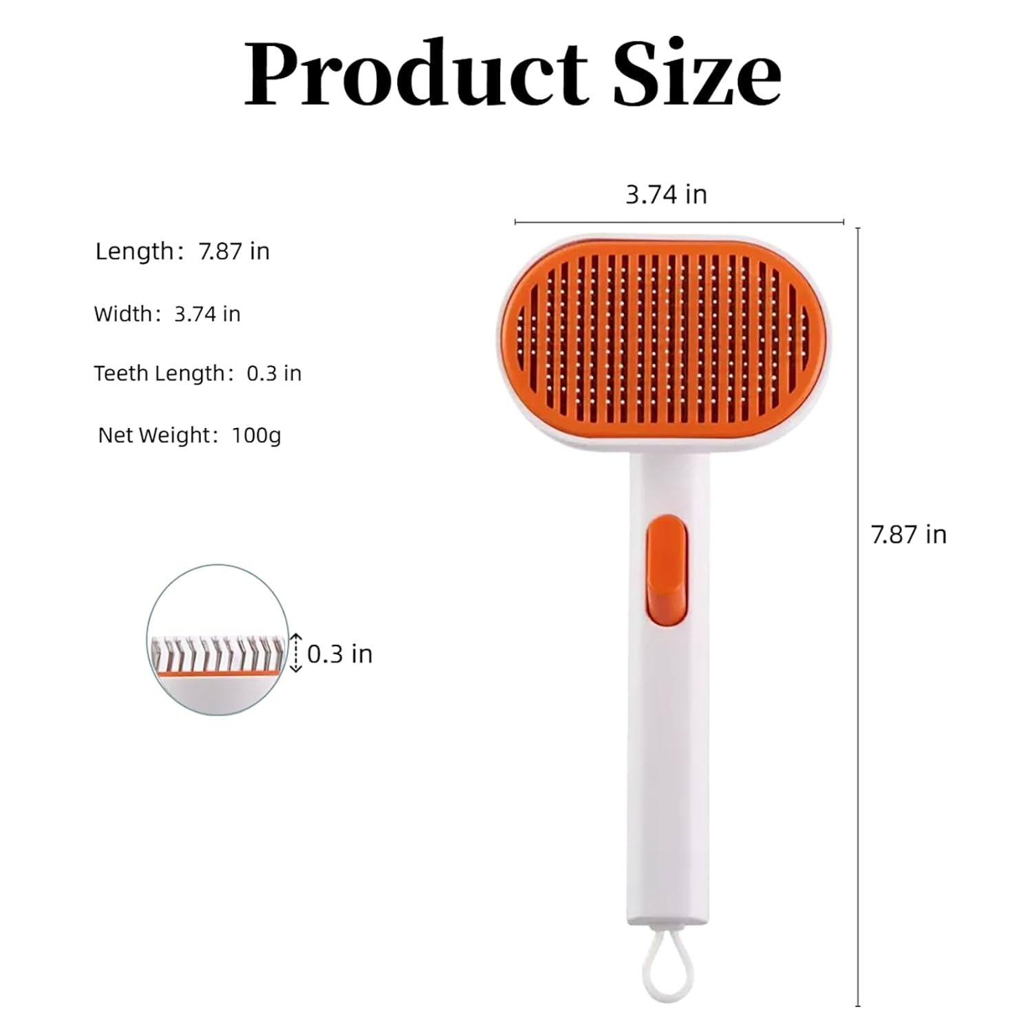Cat Hair Brush with Released Button for Indoor Cats Shedding, Cat Brush for Long Haired Cats and Short Haired Cats,Gentle Deshedding and Self-Cleaning Massage Tool for Cat and Dog - Image 3