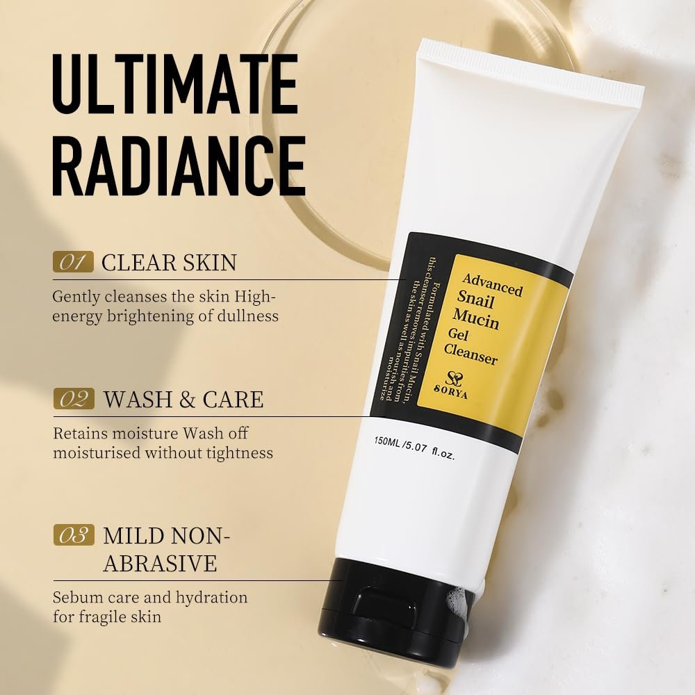 Korean Skincare Face Wash Hydrating Smoothing Facial Cleanser Advanced Snail Mucin Gel Cleanser - Image 8