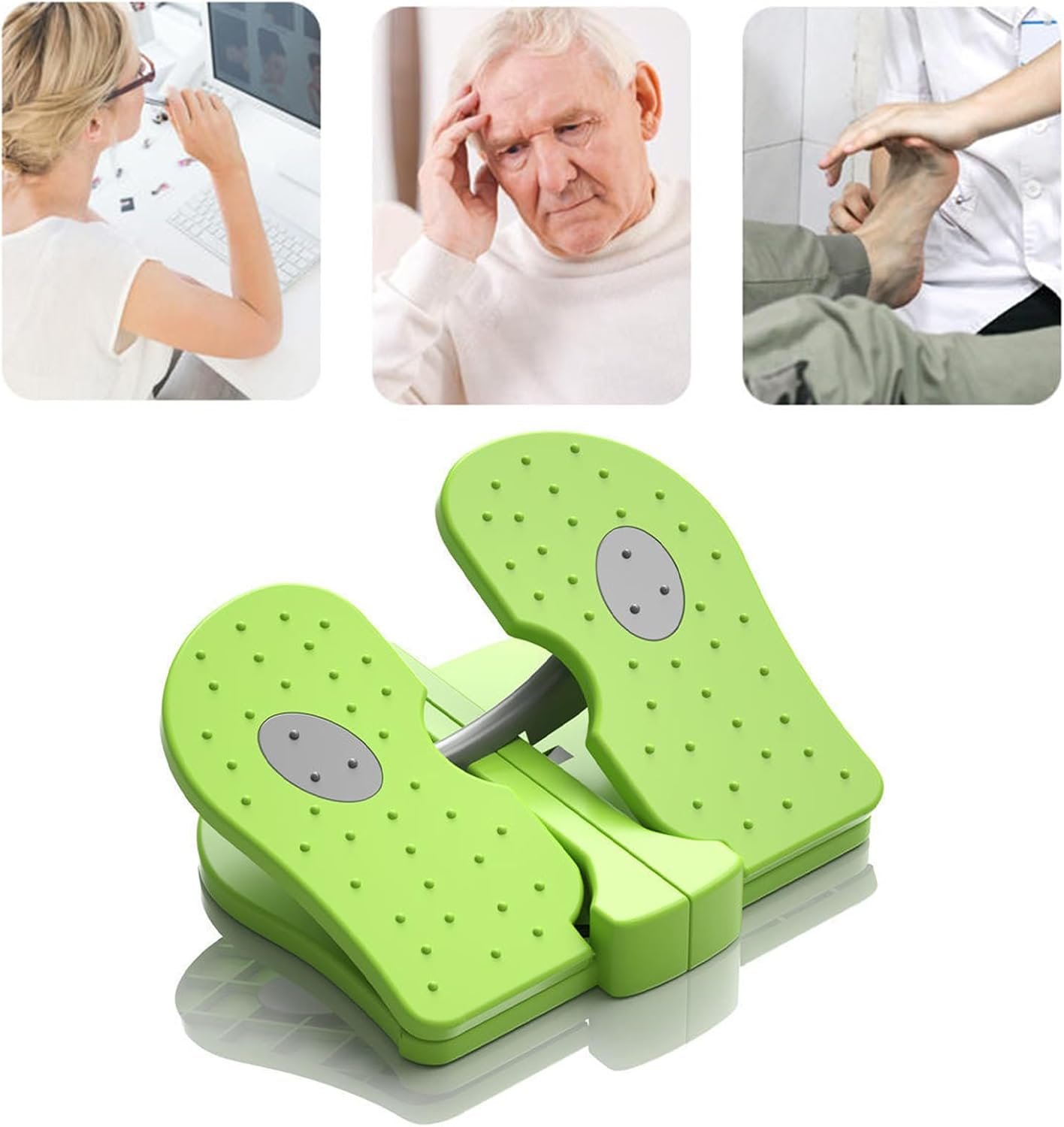 Mini Stepper Trainer, Reinforced Nylon Foot Stepper Exercise Machine Quiet Stair Stepper Foldable Leg Exerciser Peddle for Home Office - Image 9