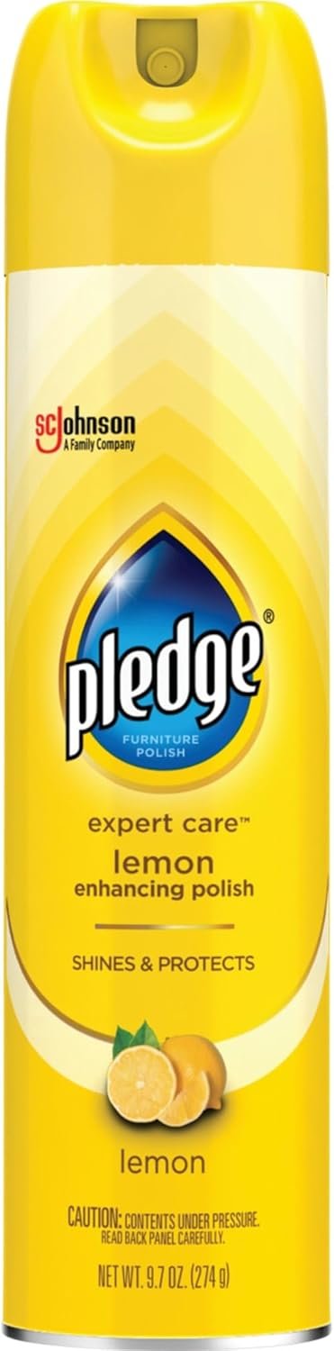 Pledge Expert Care Wood Polish Spray, Shines and Protects, Removes Fingerprints, Lemon, 9.7 oz (Pack of 1) - Image 2