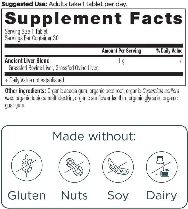 Ancient Nutrition Organ Supplements, Once Daily Grass-Fed and Wild Organ Complex Capsules, Beef & Lamb Liver, Supports Healthy Blood, Gut, and Liver, 30 Ct - Image 3