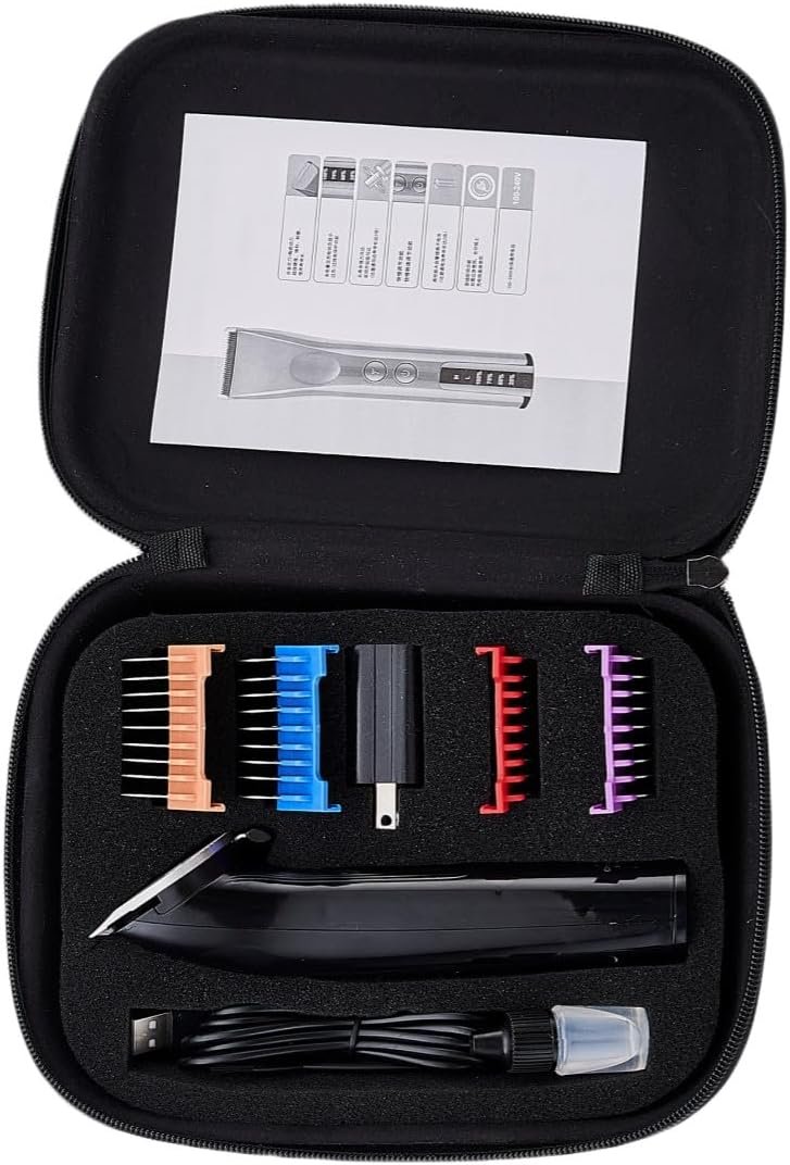 Professional Animal Pet Dog Cat and Horse Cordless Hair Clipper Grooming Kit with 5 in 1 Blade - Image 3