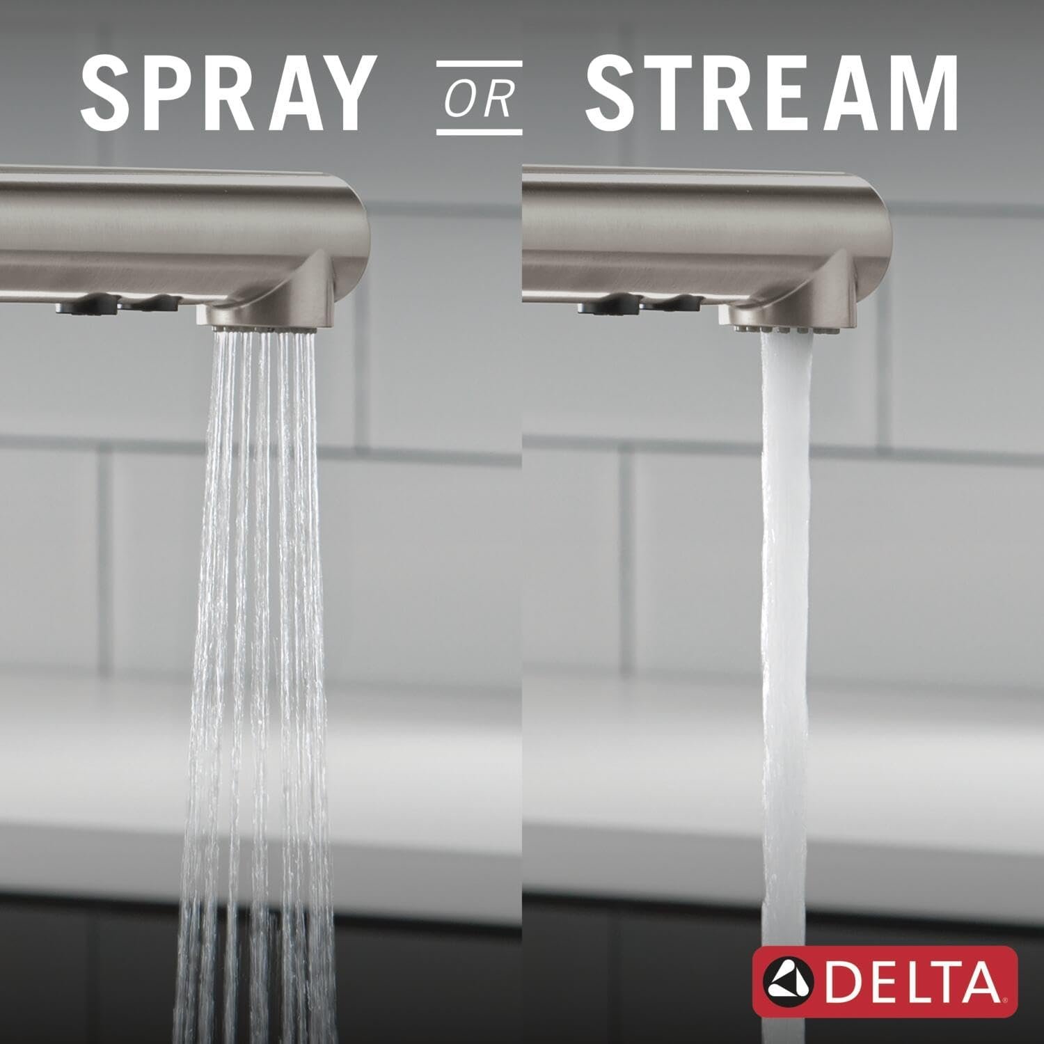 Delta Faucet Daneri Pull-Out Kitchen Faucet, Brushed Nickel Kitchen Faucets with Pull-Out Sprayer, Kitchen Sink Faucet, Faucet for Kitchen Sink with Magnetic Docking, Stainless 16879-SS-DST - Image 8
