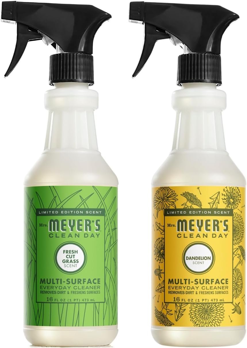 MRS. MEYER'S CLEAN DAY Multi-Surface Cleaner 2 Pack Variety, Dandelion, Fresh Cut Grass, 16 OZ Each, 1 CT - Image 2
