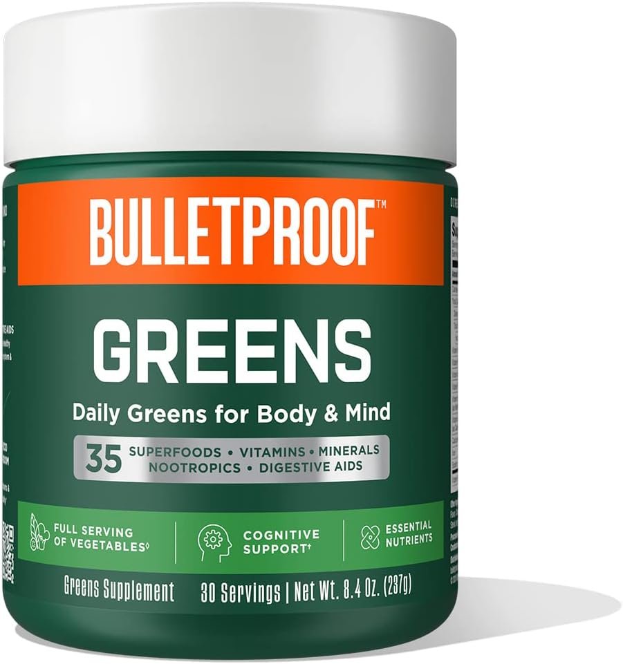 Bulletproof Greens, 8.4 Ounces, Daily Greens Powder with Superfoods and Nootropics, Full Serving of Vegetables, Essential Nutrients - Image 2