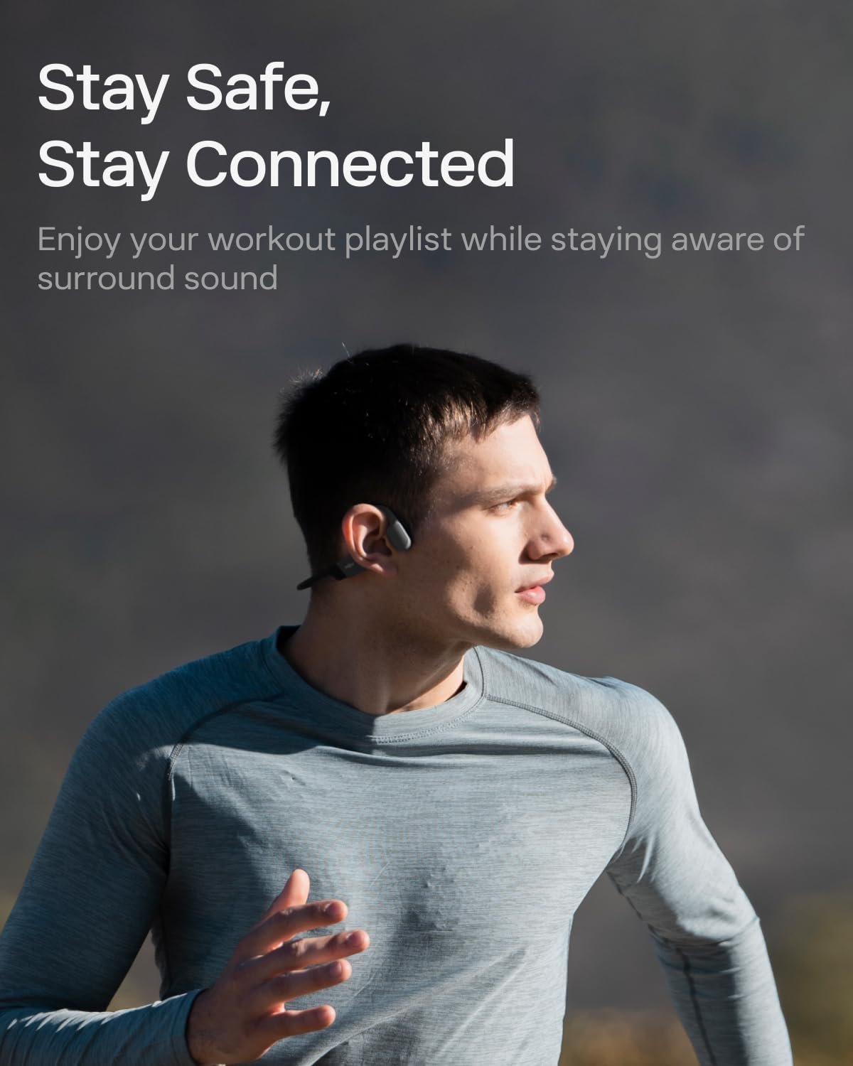 SHOKZ OpenRun Mini (AfterShokz Aeropex Mini) -Bone Conduction Open-Ear Bluetooth Sport Headphones - Waterproof Wireless Earphones for Workouts and Running - Built-in Mic, with Headband - Image 5