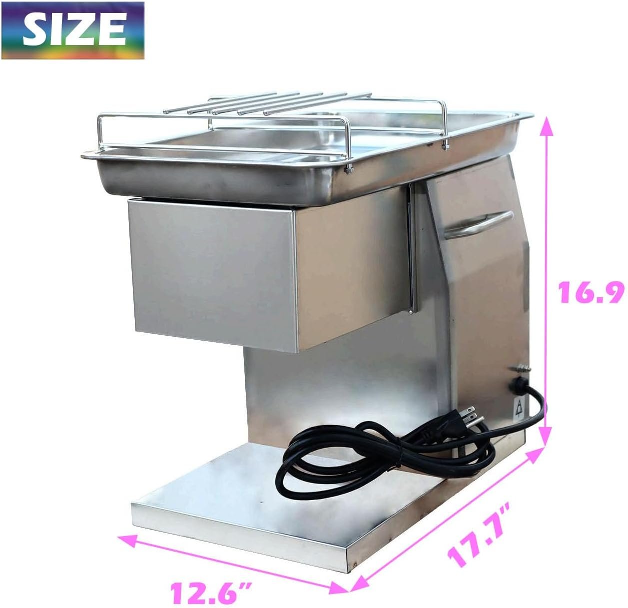 110V QX Commercial Meat Shredding Machine without Blades Electric Meat Slicer 550W Electric Meat Grinder Food Slicer for Meat, Pork, Beef and Mutton - Image 5