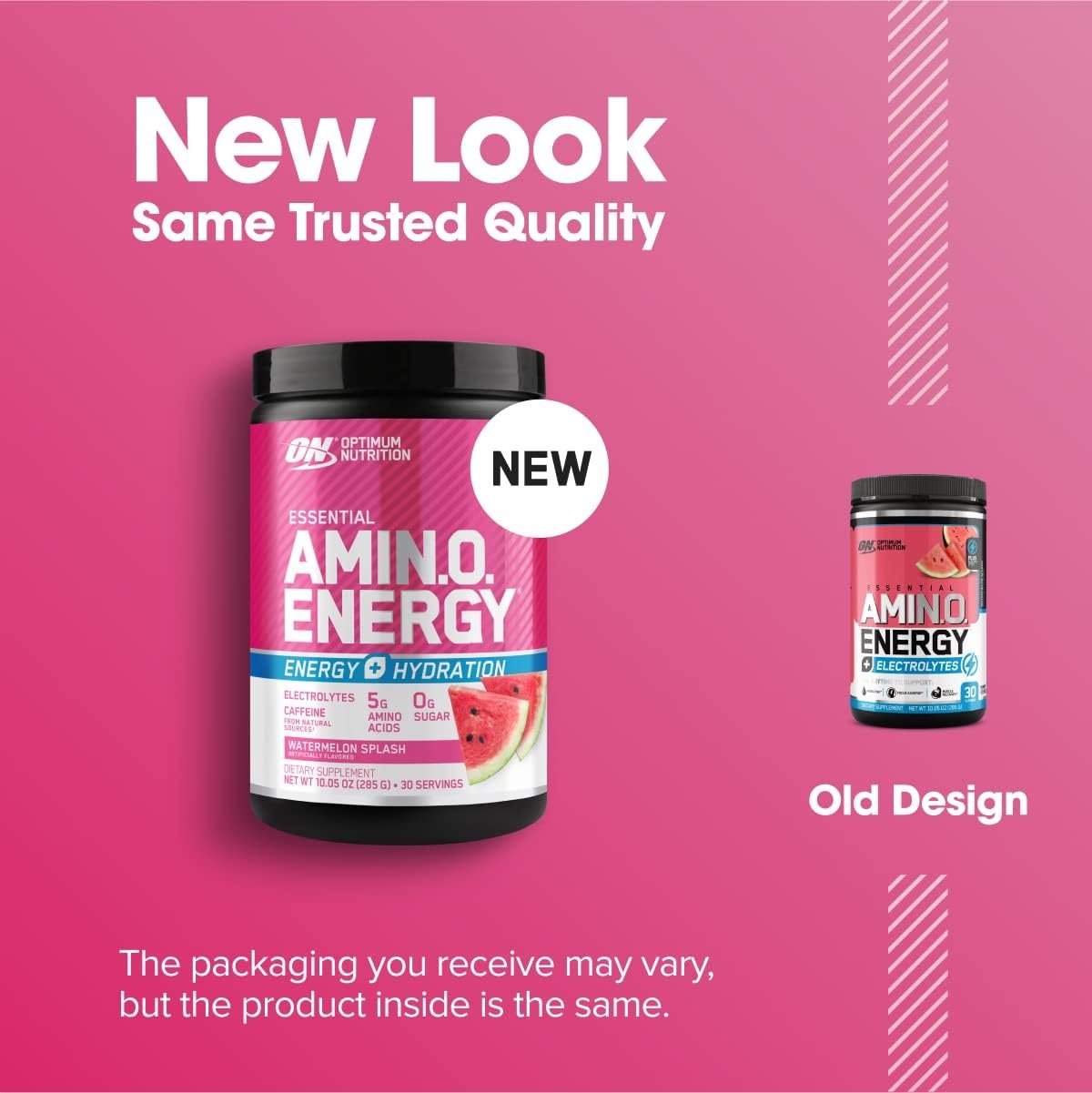 Optimum Nutrition Amino Energy Powder Plus Hydration, with BCAA, Electrolytes, and Caffeine, Watermelon Splash, 30 Servings (Packaging May Vary) - Image 8